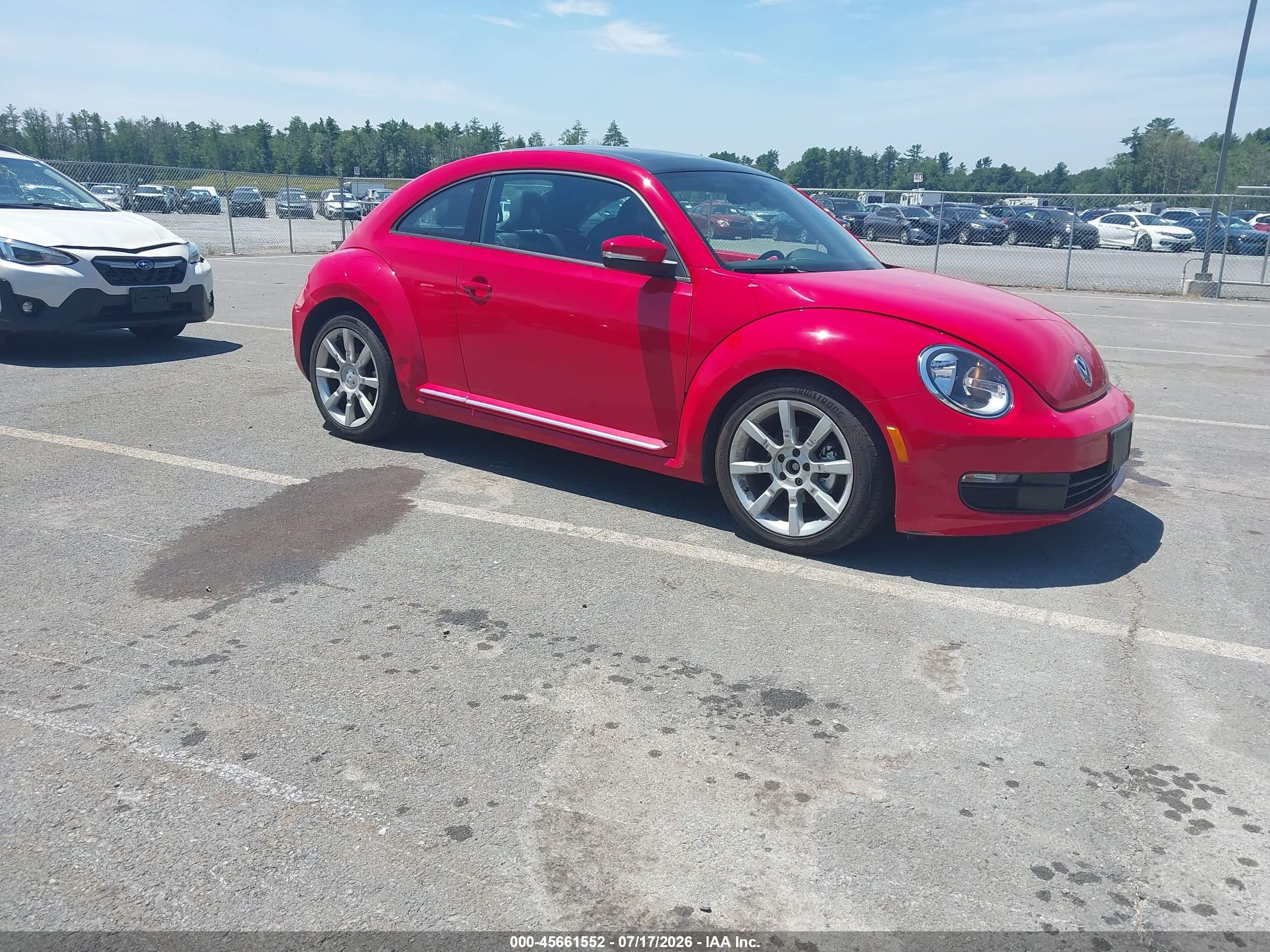 2014 Volkswagen Beetle 2.5l Red vin: 3VWHP7AT8EM631063