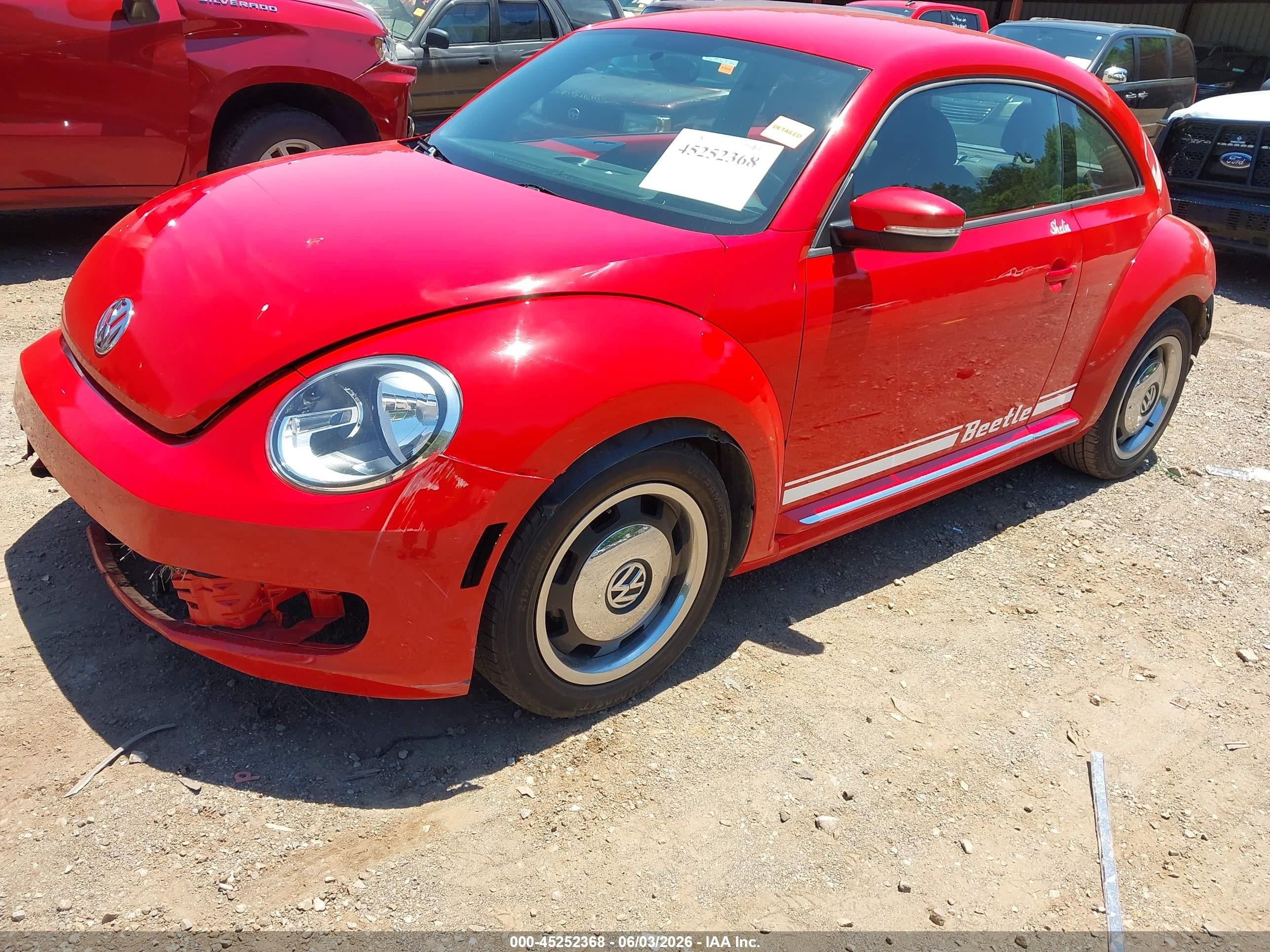 2012 Volkswagen Beetle 2.5l Red vin: 3VWHP7AT9CM624801