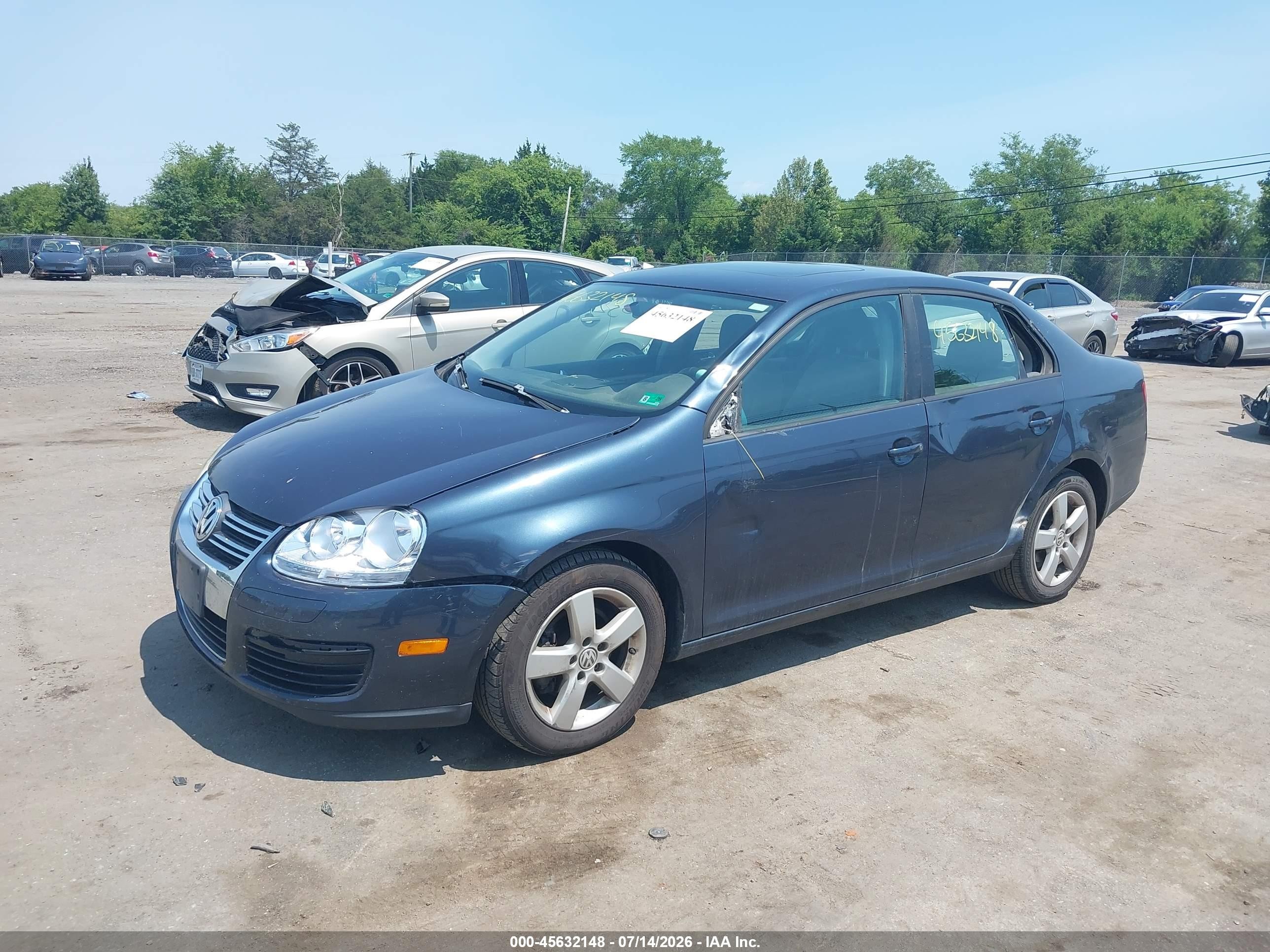 2009 Volkswagen Jetta S Blue vin: 3VWHZ71K09M085494