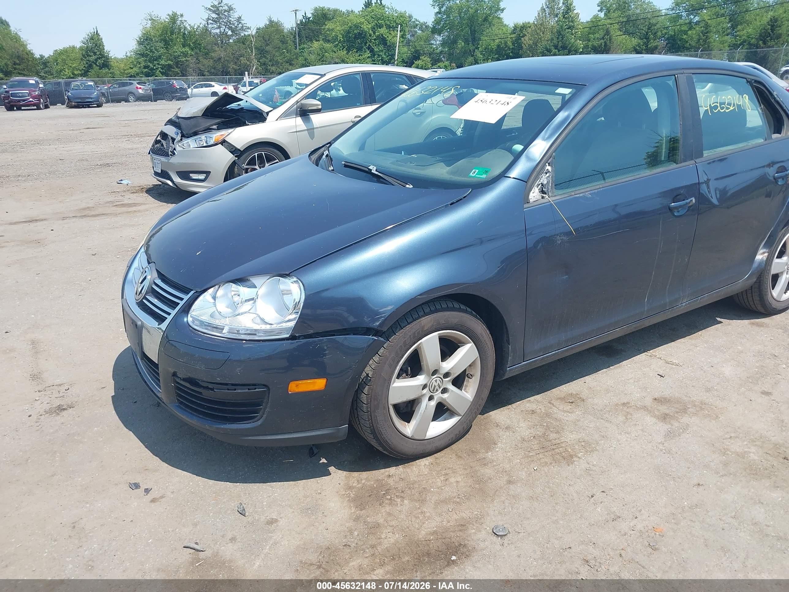 2009 Volkswagen Jetta S Blue vin: 3VWHZ71K09M085494