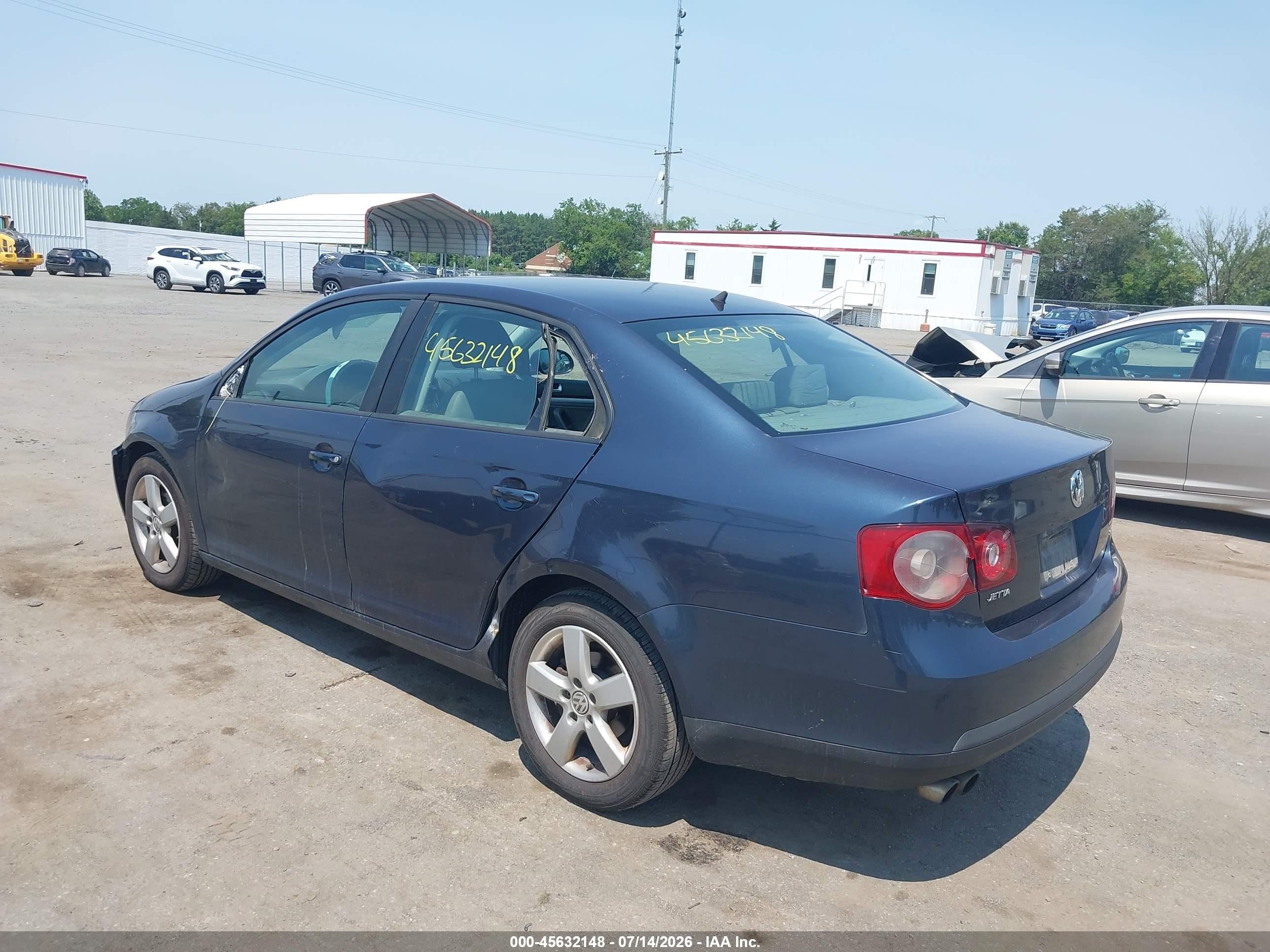 2009 Volkswagen Jetta S Blue vin: 3VWHZ71K09M085494