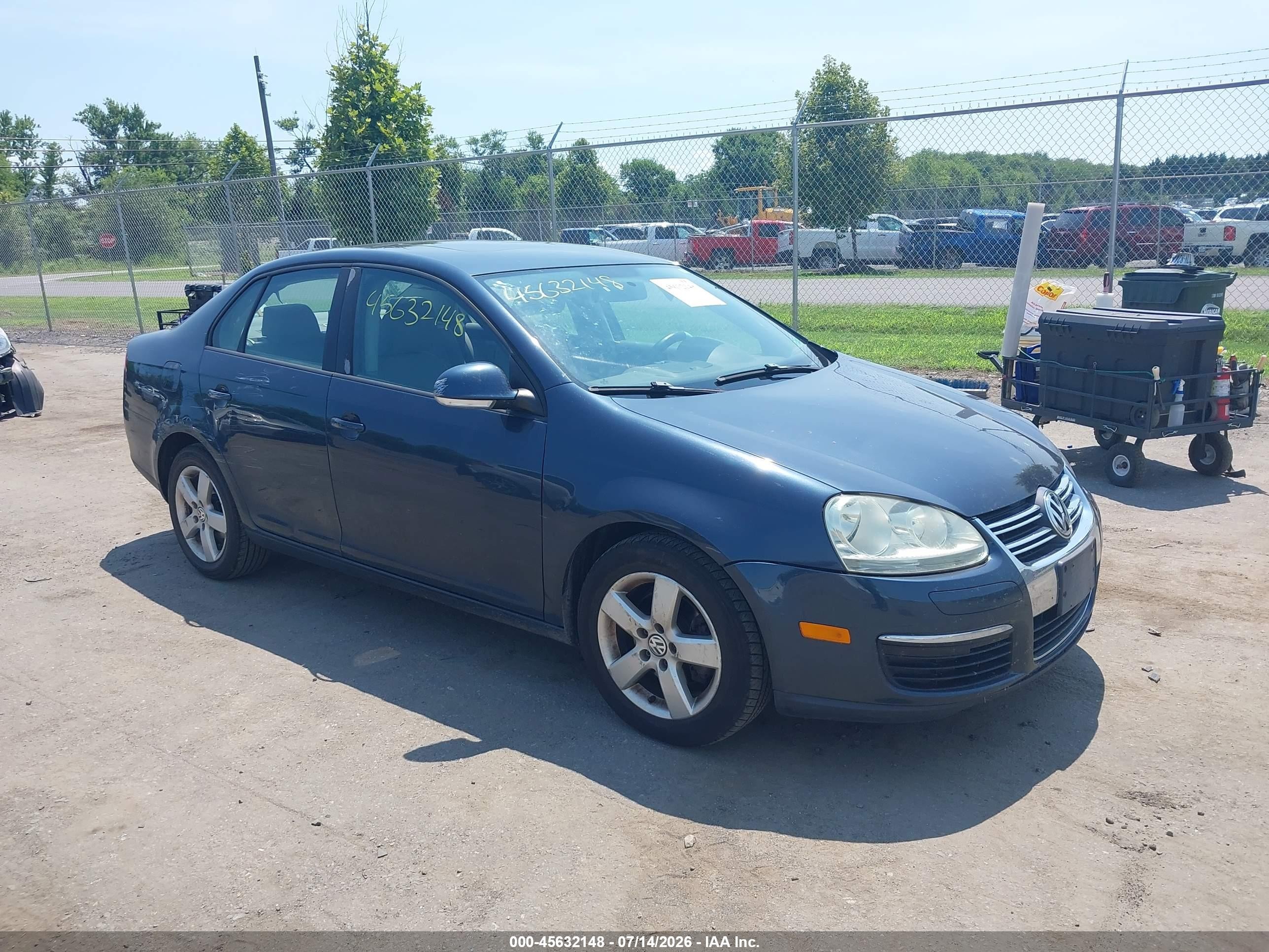 2009 Volkswagen Jetta S Blue vin: 3VWHZ71K09M085494