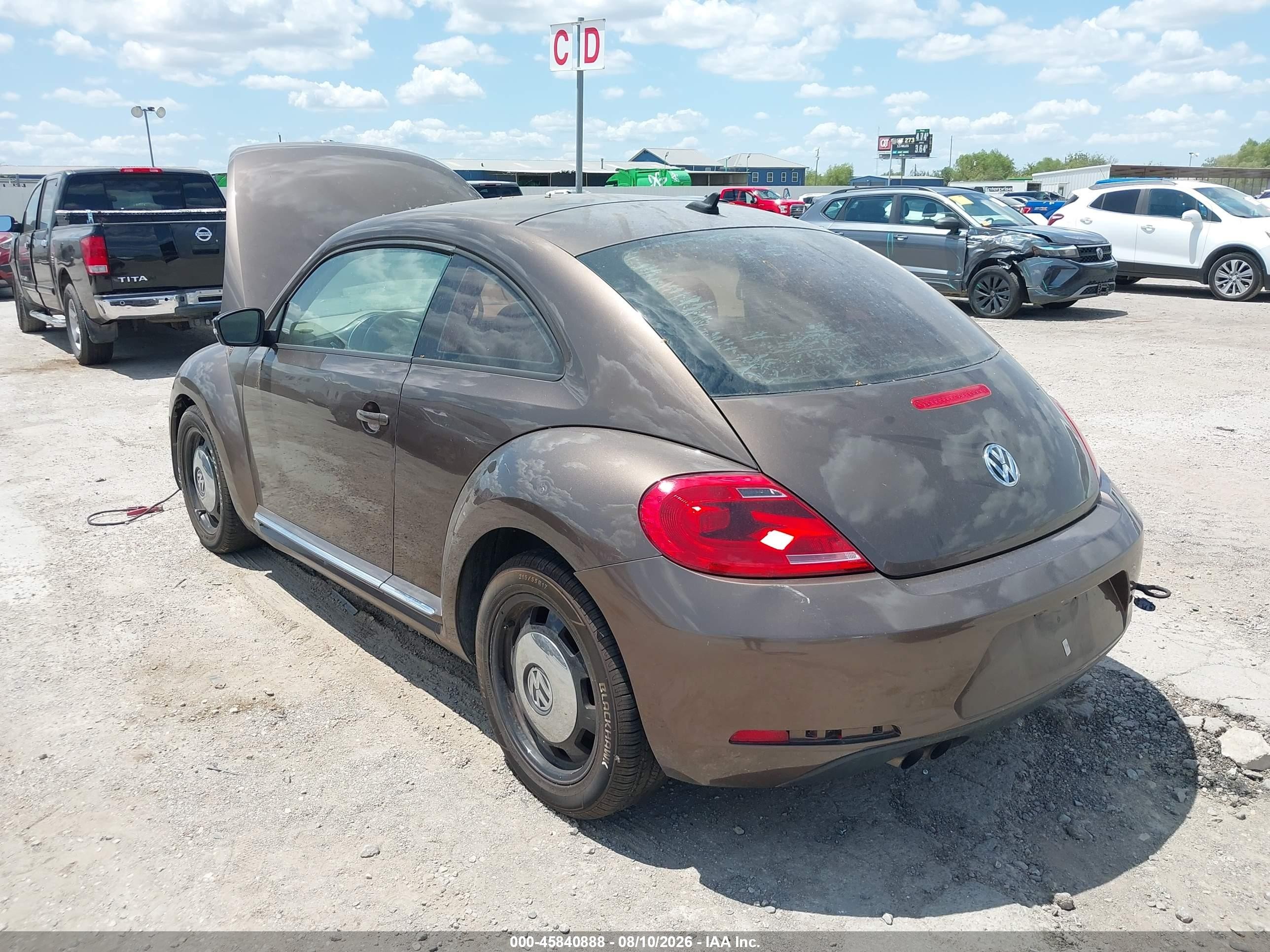 2014 Volkswagen Beetle 1.8t Коричневый vin: 3VWJ07AT2EM660063