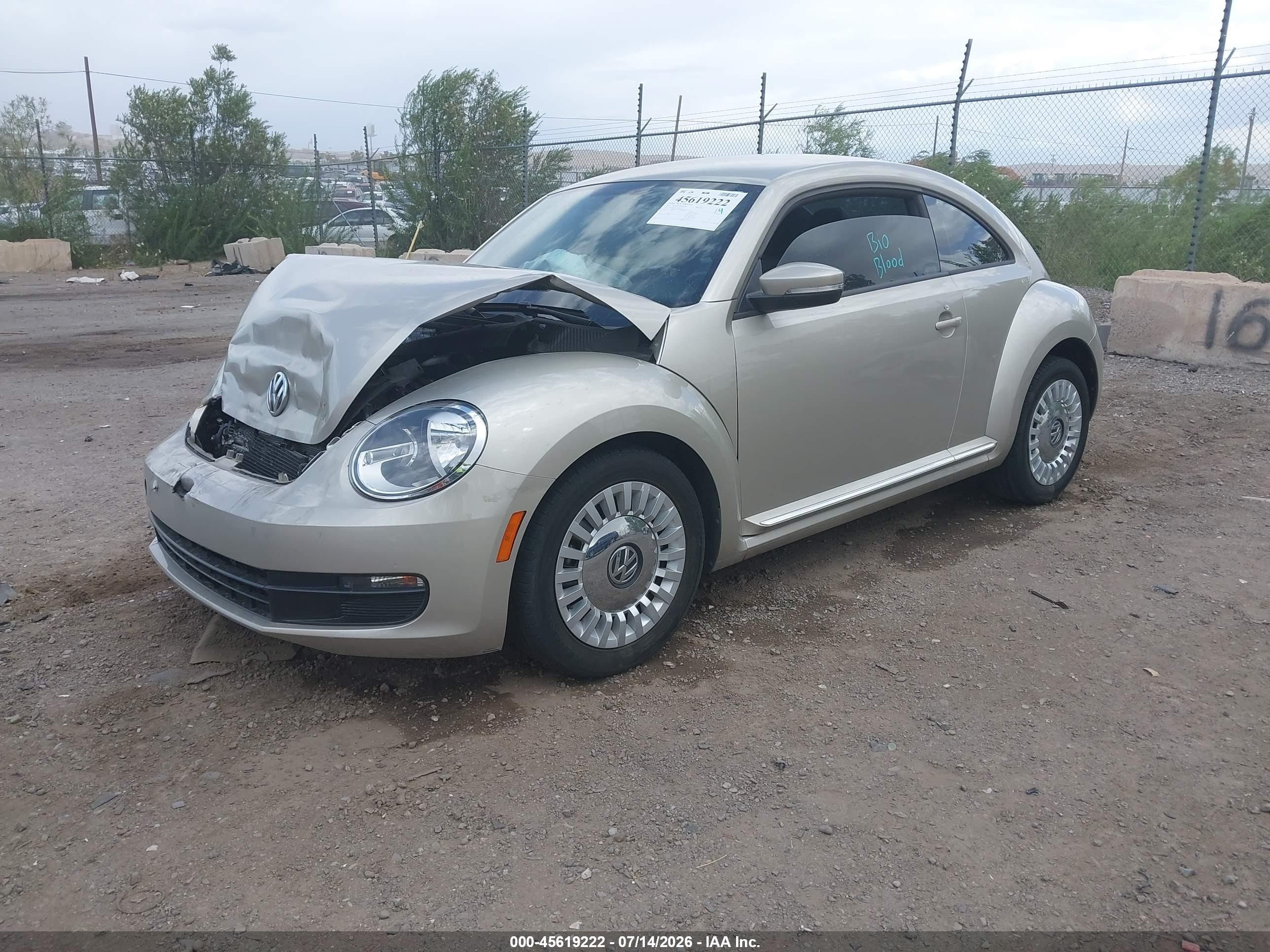 2014 Volkswagen Beetle 1.8t Beige vin: 3VWJ07ATXEM664992