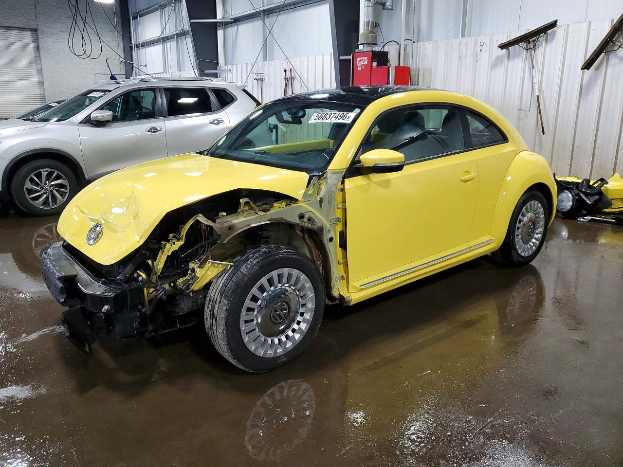 2015 Volkswagen Beetle 1.8t Yellow vin: 3VWJ07ATXFM604678