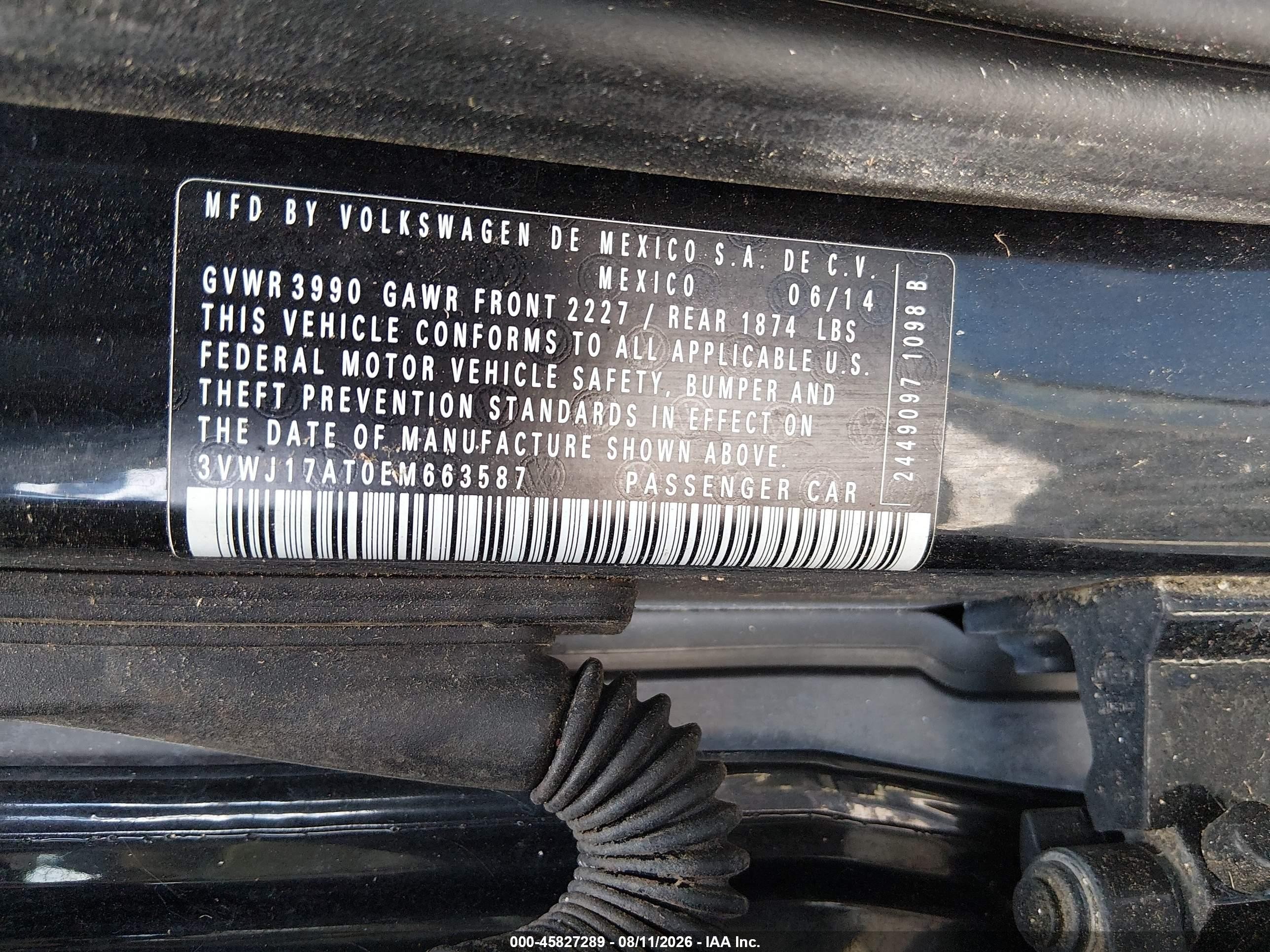 2014 Volkswagen Beetle 1.8t Черный vin: 3VWJ17AT0EM663587