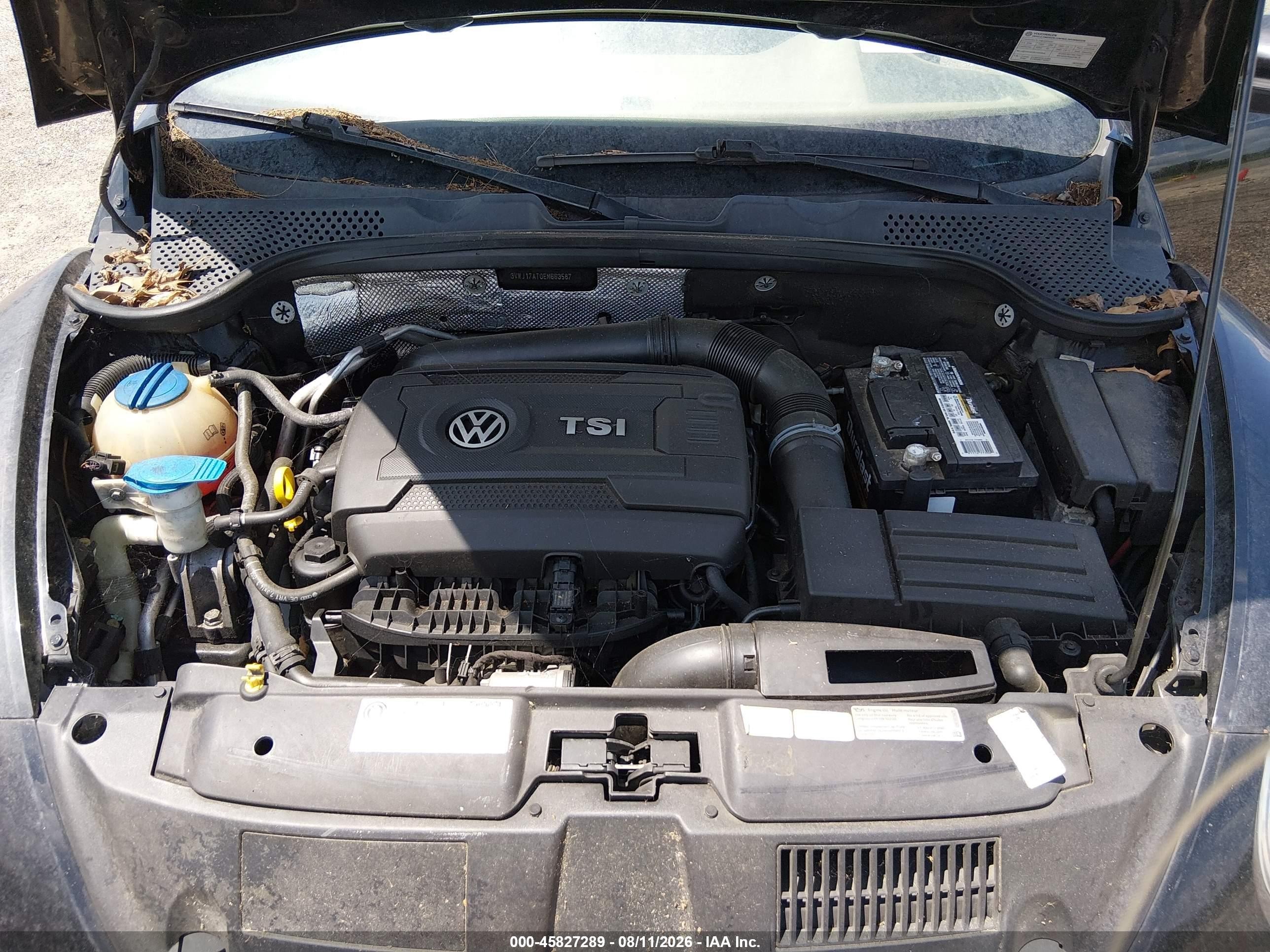 2014 Volkswagen Beetle 1.8t Черный vin: 3VWJ17AT0EM663587