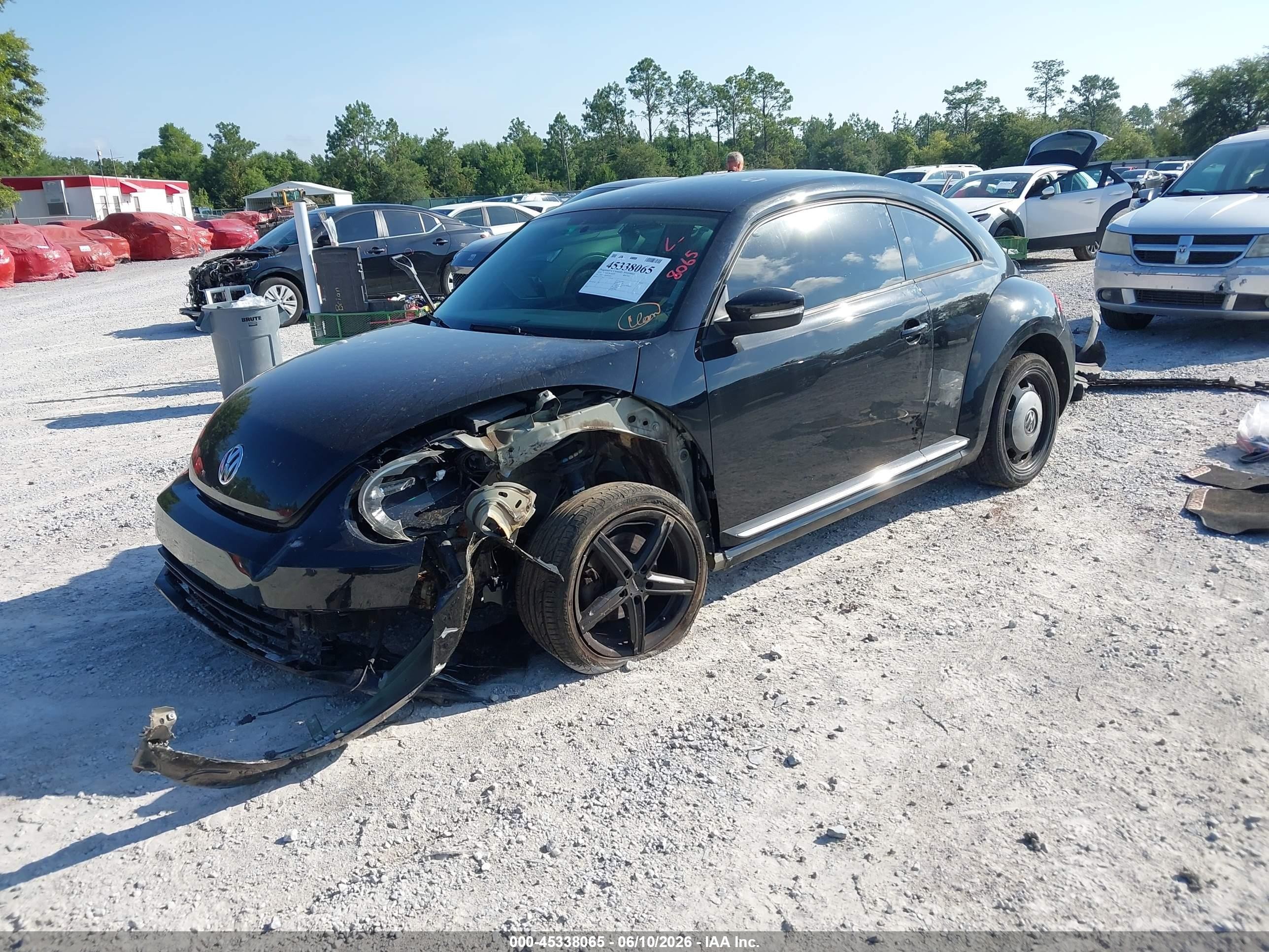 2014 Volkswagen Beetle 1.8t Black vin: 3VWJ17AT0EM665064