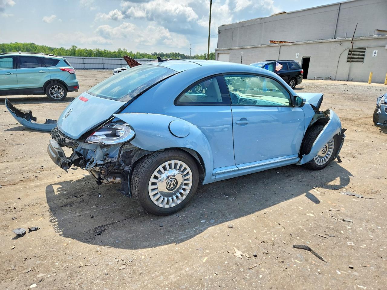 2015 Volkswagen Beetle 1.8t Blue vin: 3VWJ17AT1FM635783