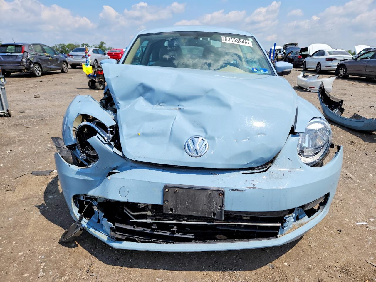 2015 Volkswagen Beetle 1.8t Blue vin: 3VWJ17AT1FM635783