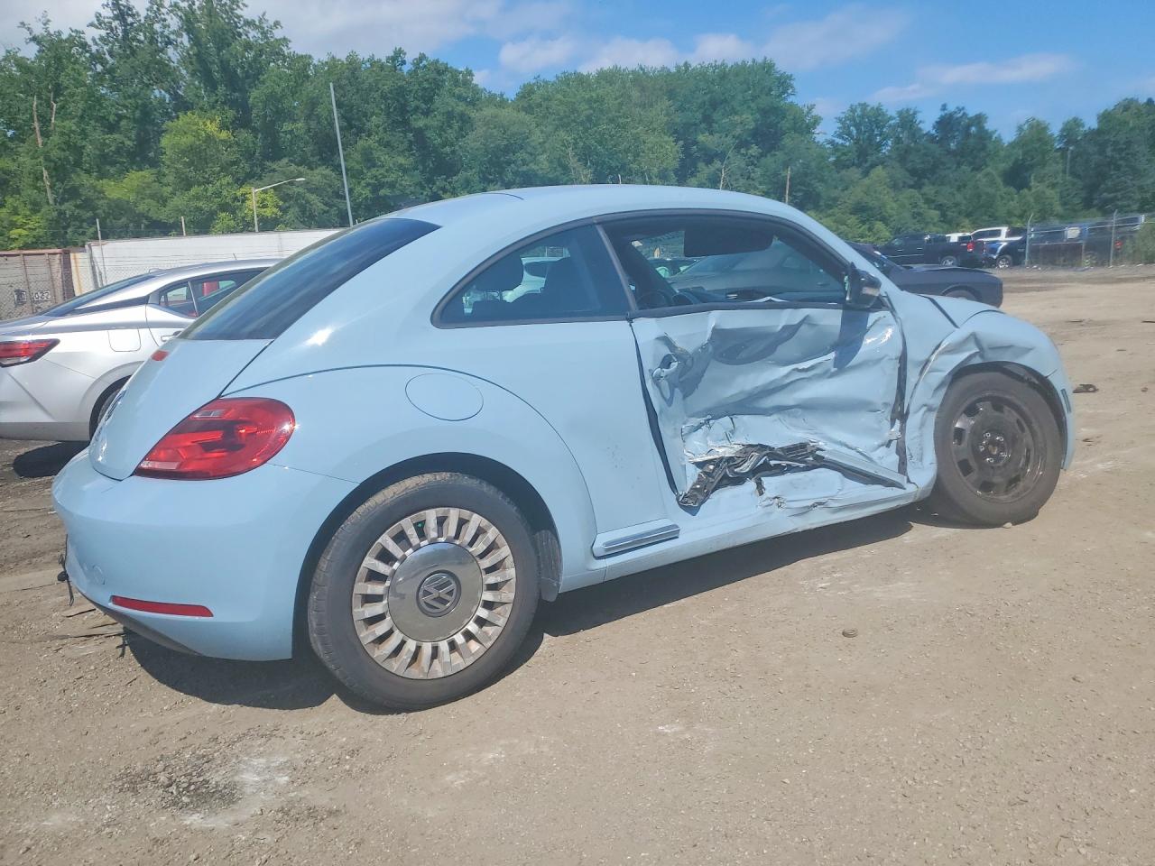 2014 Volkswagen Beetle Blue vin: 3VWJ17AT4EM635436