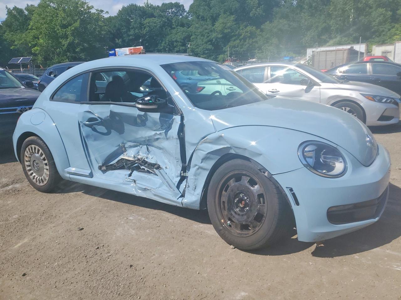 2014 Volkswagen Beetle Blue vin: 3VWJ17AT4EM635436