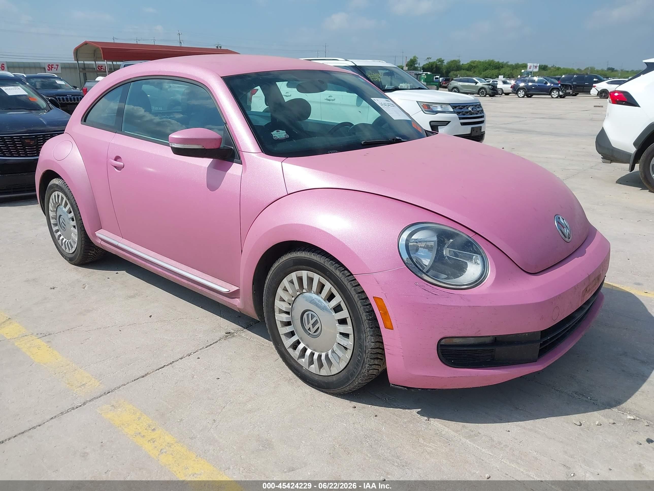 2014 Volkswagen Beetle 1.8t Pink vin: 3VWJ17AT5EM639740