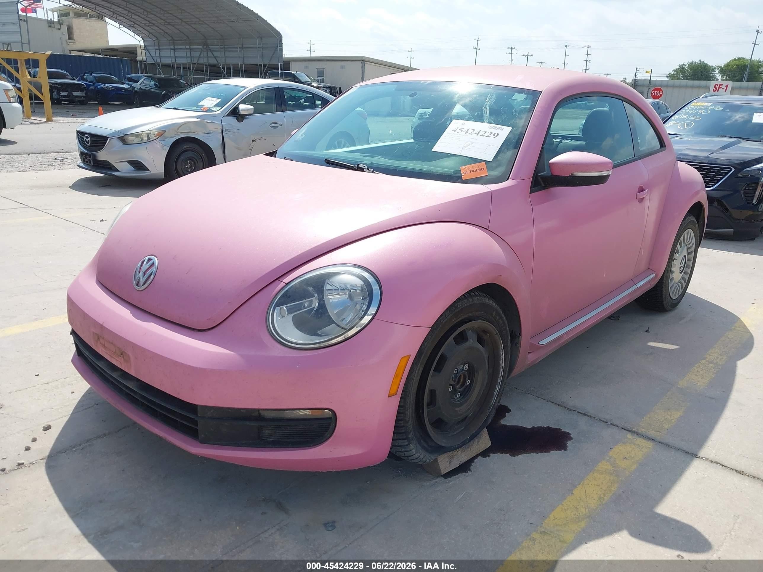 2014 Volkswagen Beetle 1.8t Pink vin: 3VWJ17AT5EM639740
