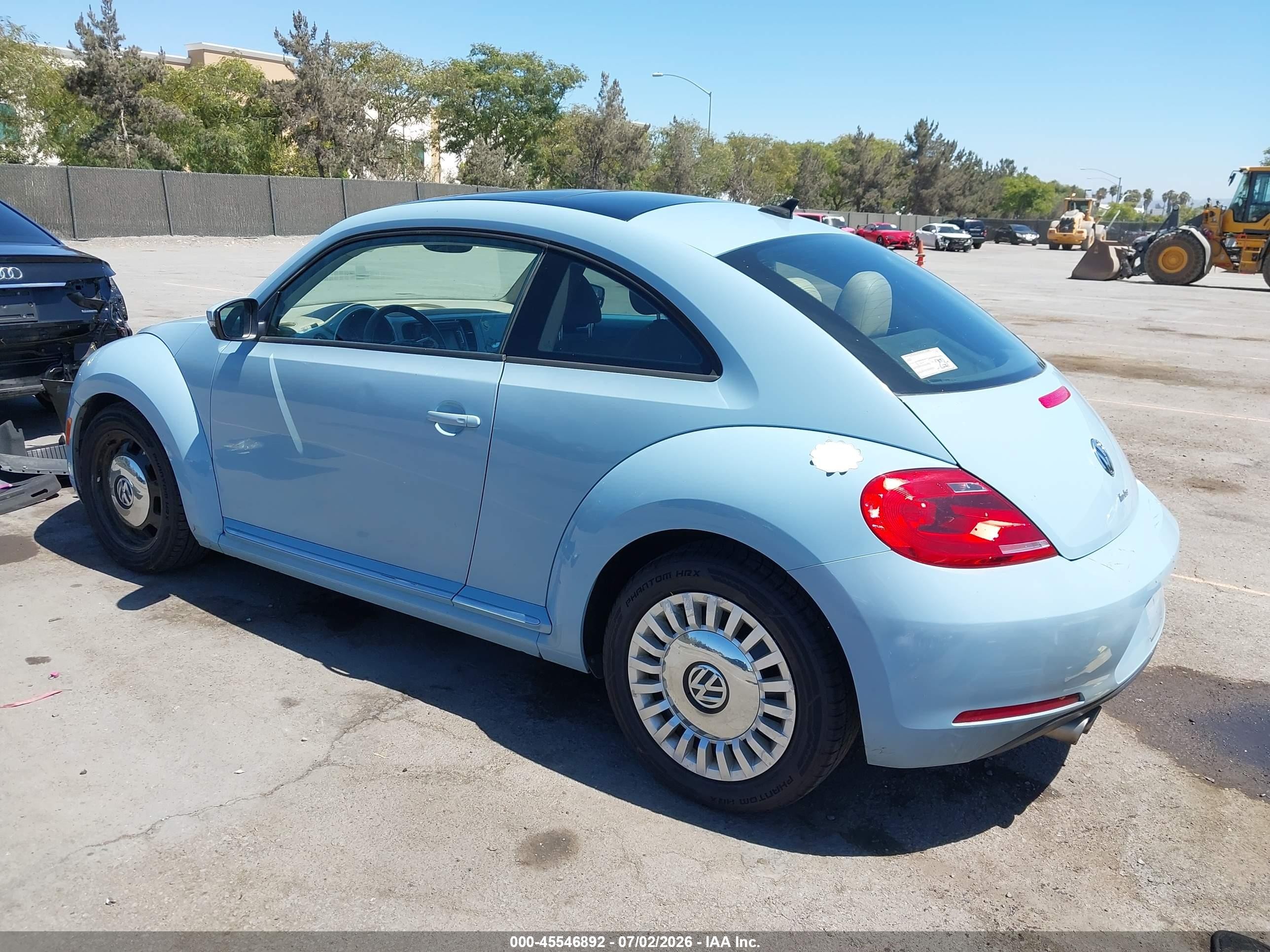 2015 Volkswagen Beetle 1.8t Light Blue vin: 3VWJ17AT7FM601234