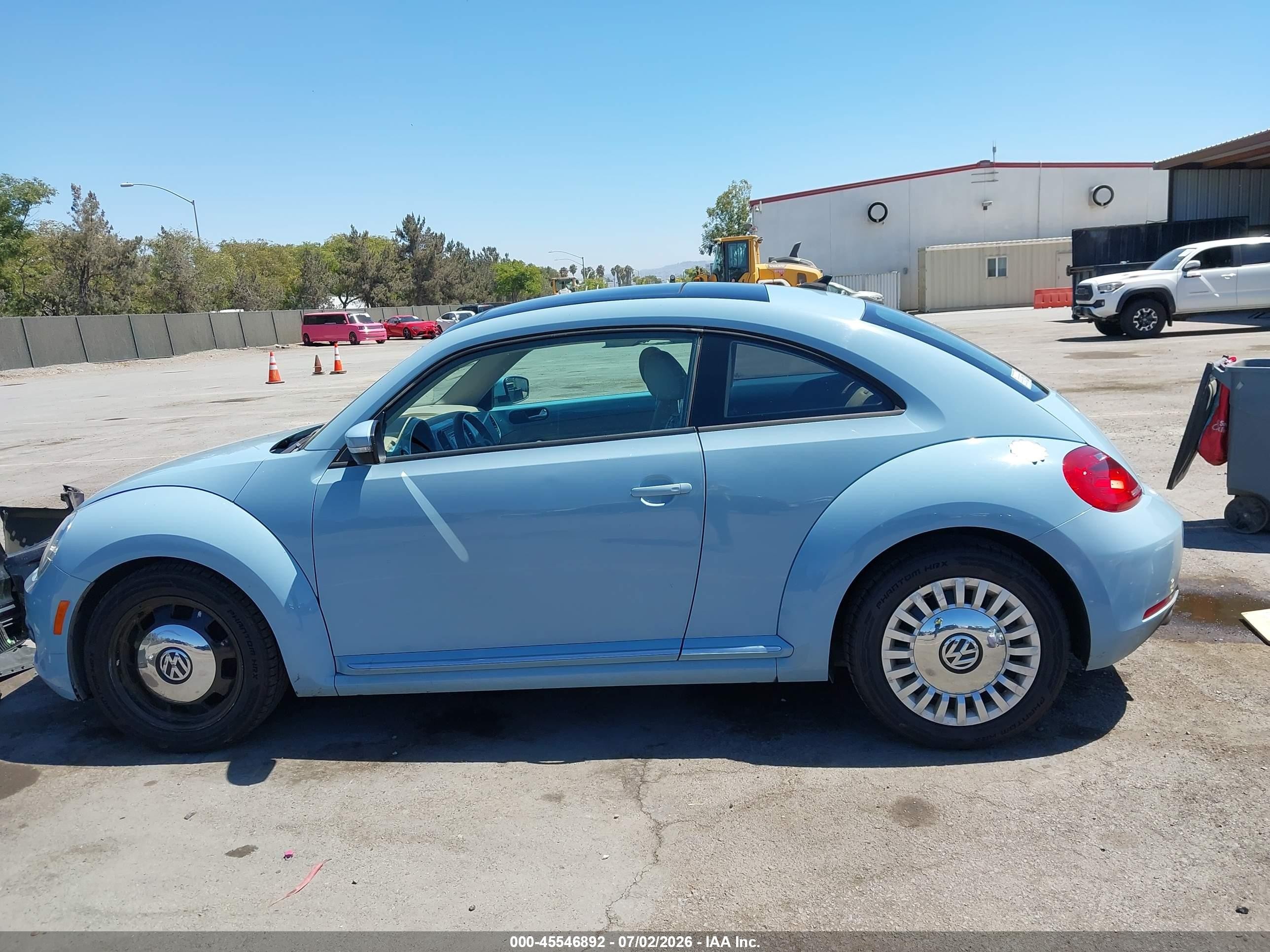 2015 Volkswagen Beetle 1.8t Light Blue vin: 3VWJ17AT7FM601234