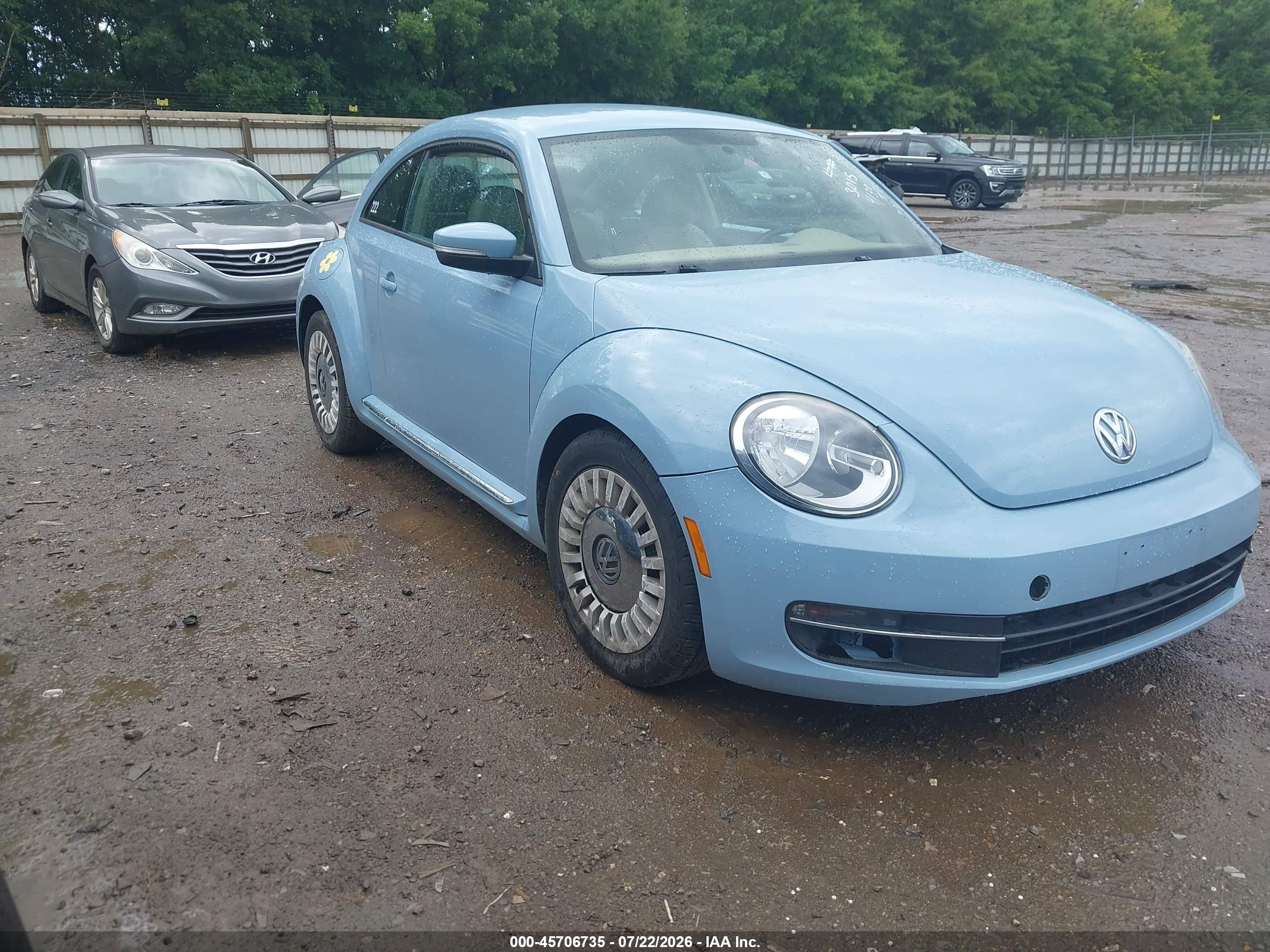 2015 Volkswagen Beetle 1.8t Light Blue vin: 3VWJ17AT7FM643015