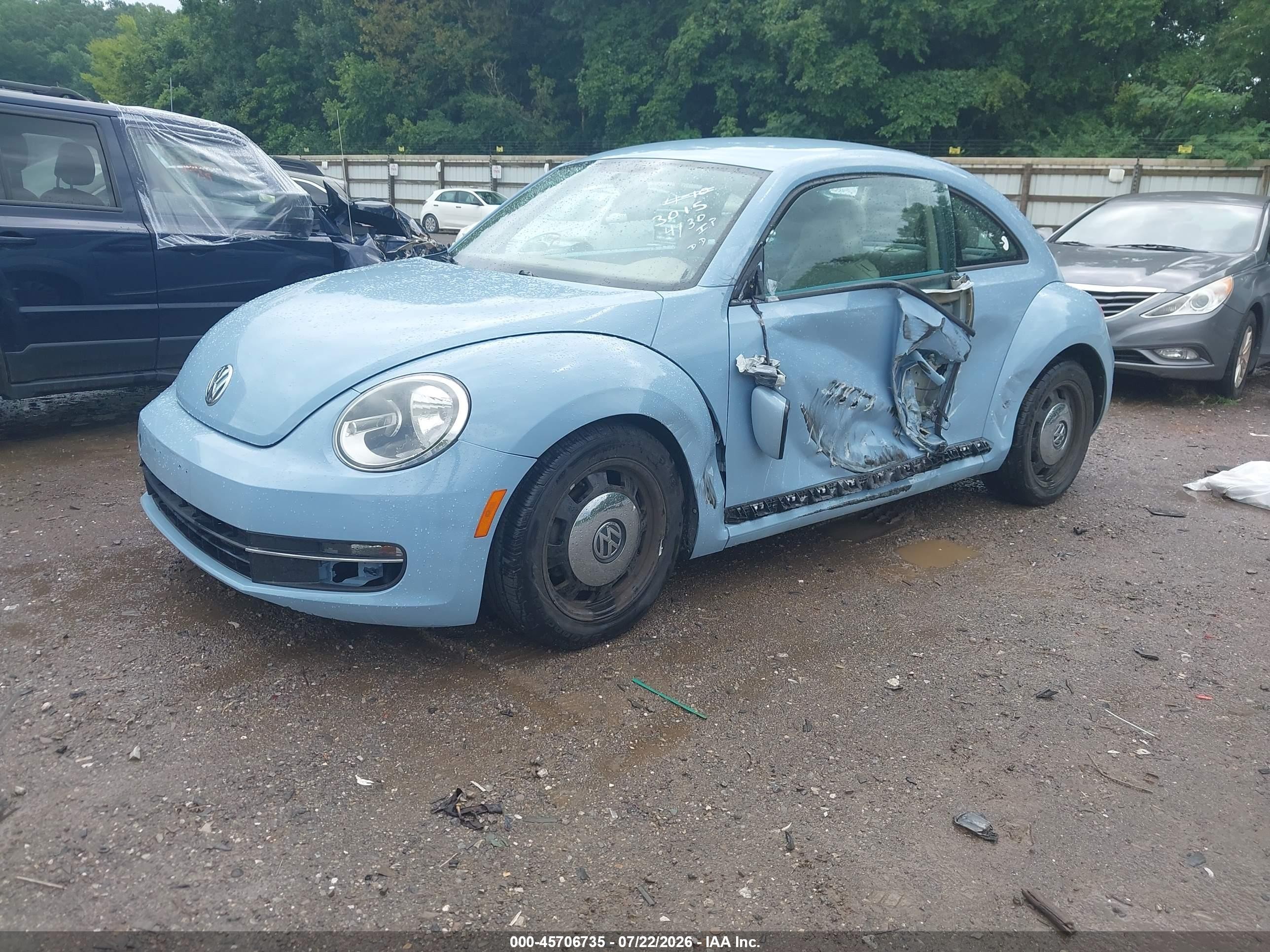 2015 Volkswagen Beetle 1.8t Light Blue vin: 3VWJ17AT7FM643015