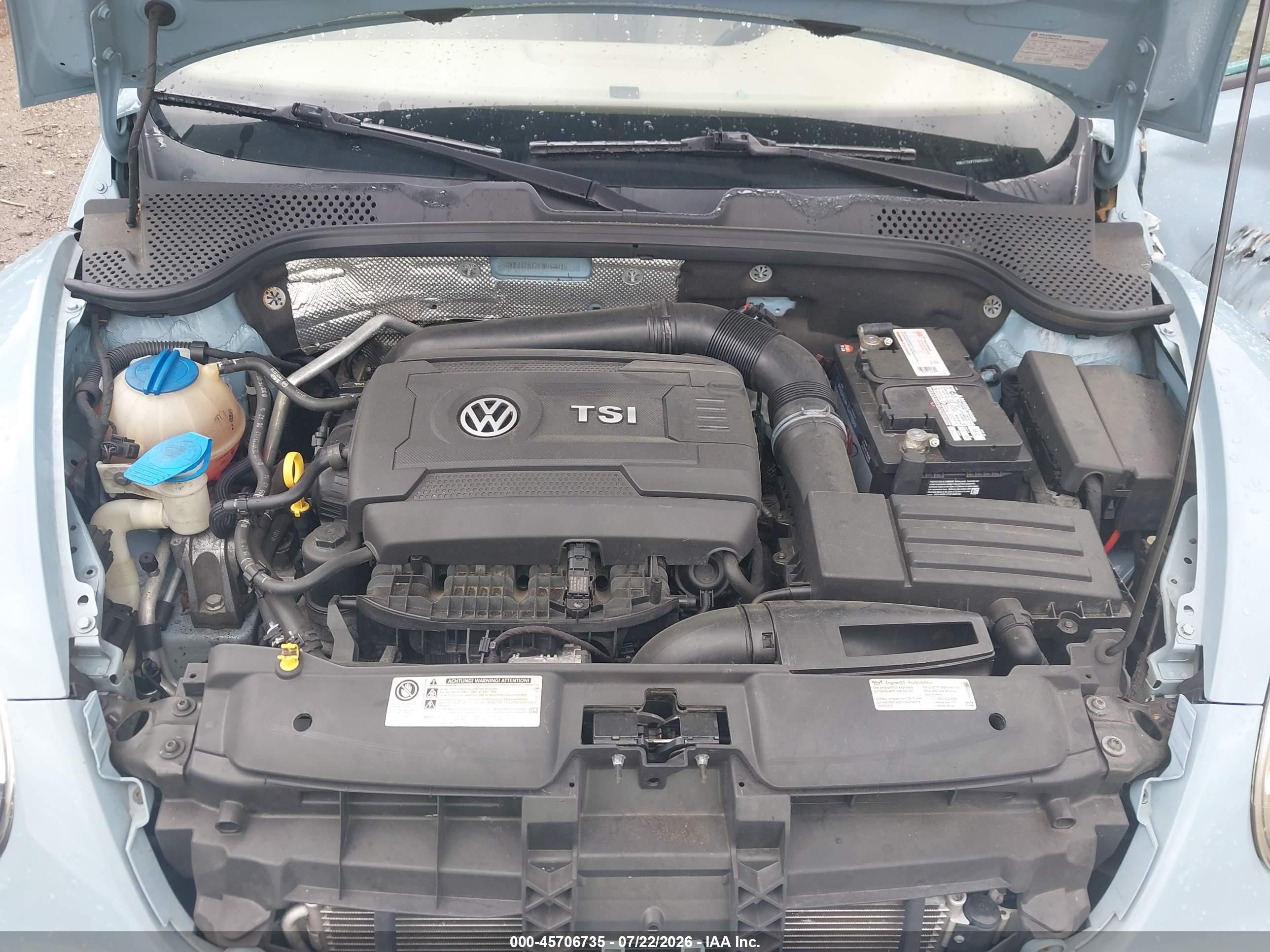 2015 Volkswagen Beetle 1.8t Light Blue vin: 3VWJ17AT7FM643015