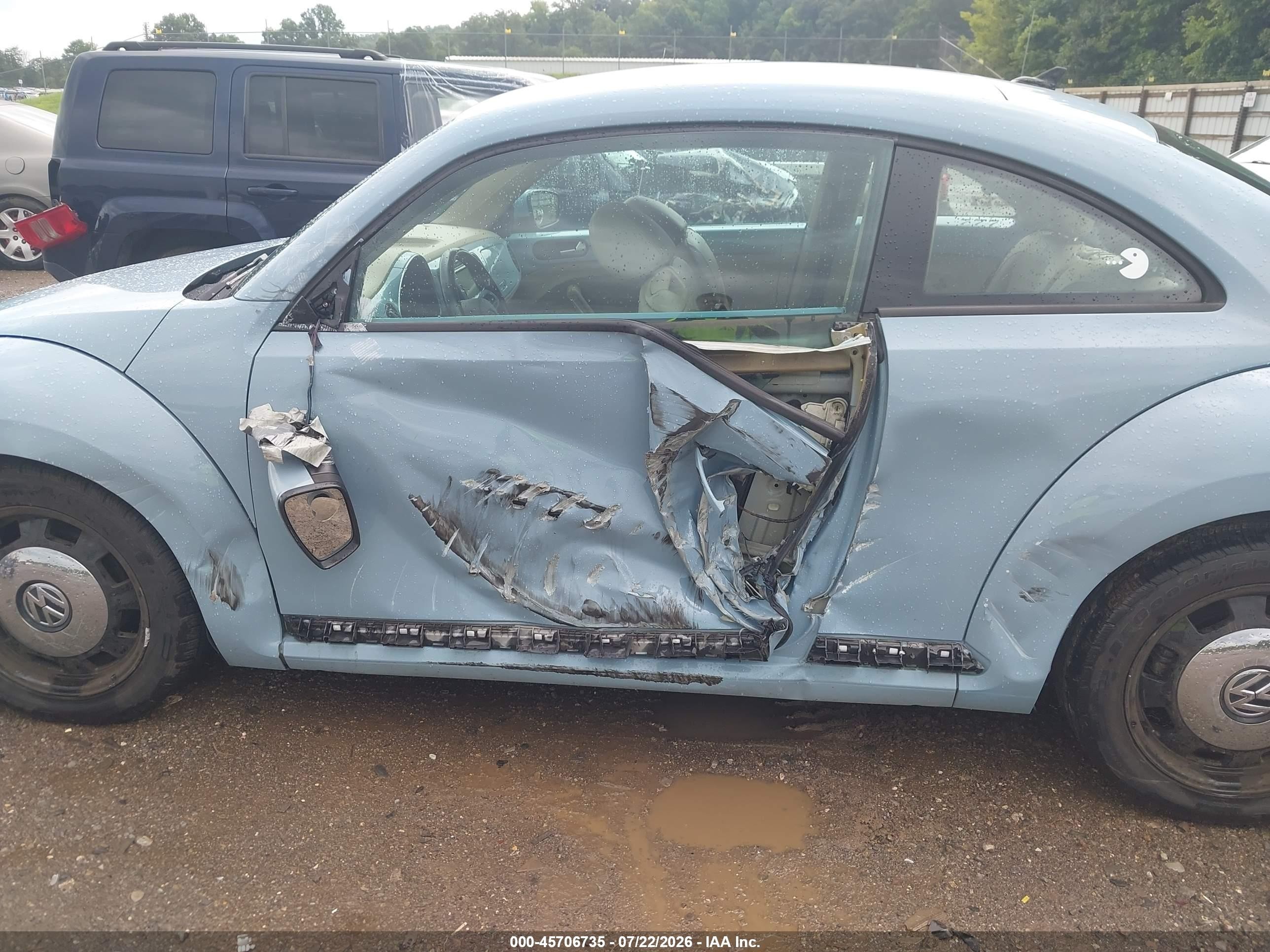 2015 Volkswagen Beetle 1.8t Light Blue vin: 3VWJ17AT7FM643015