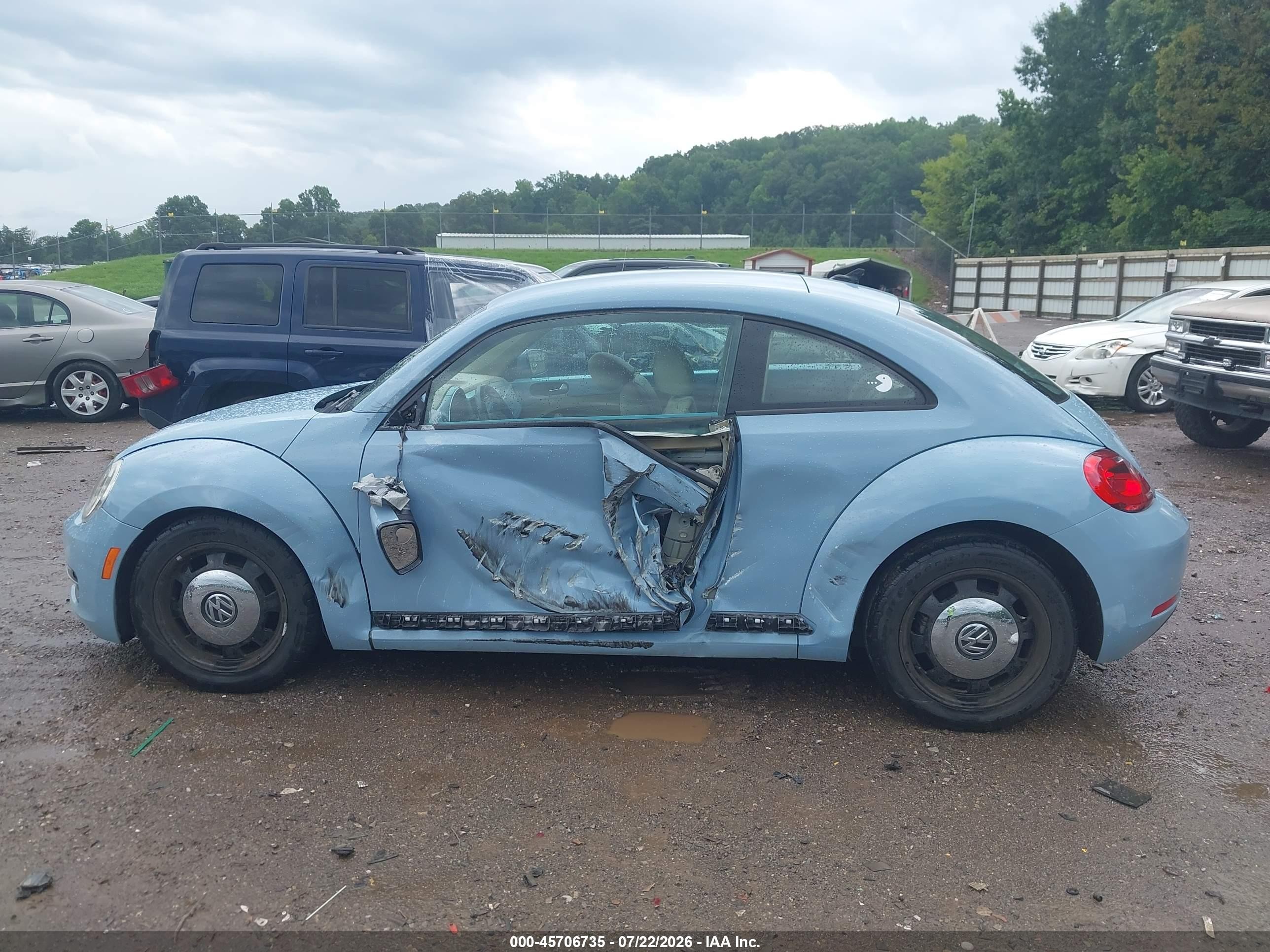 2015 Volkswagen Beetle 1.8t Light Blue vin: 3VWJ17AT7FM643015