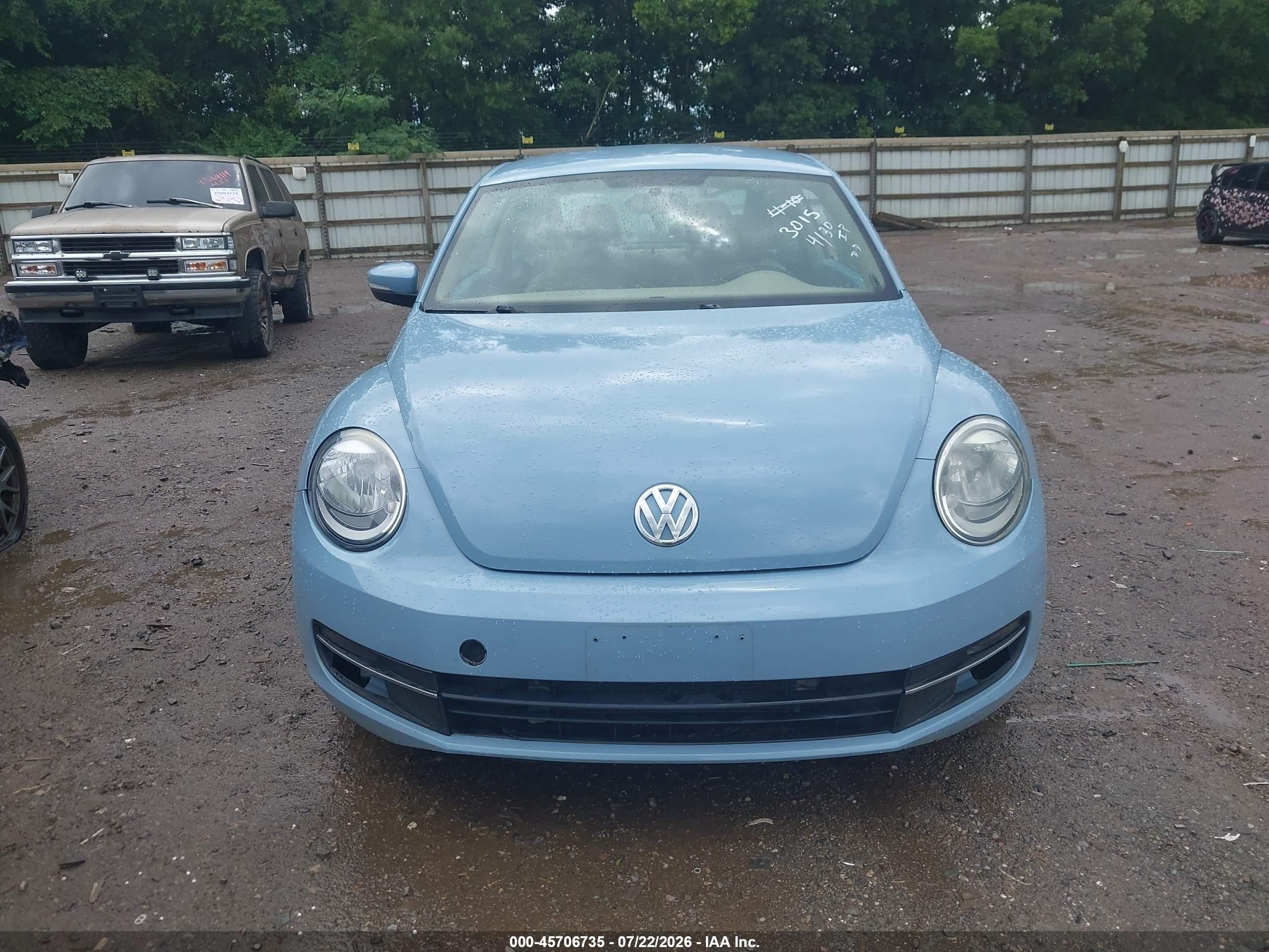 2015 Volkswagen Beetle 1.8t Light Blue vin: 3VWJ17AT7FM643015
