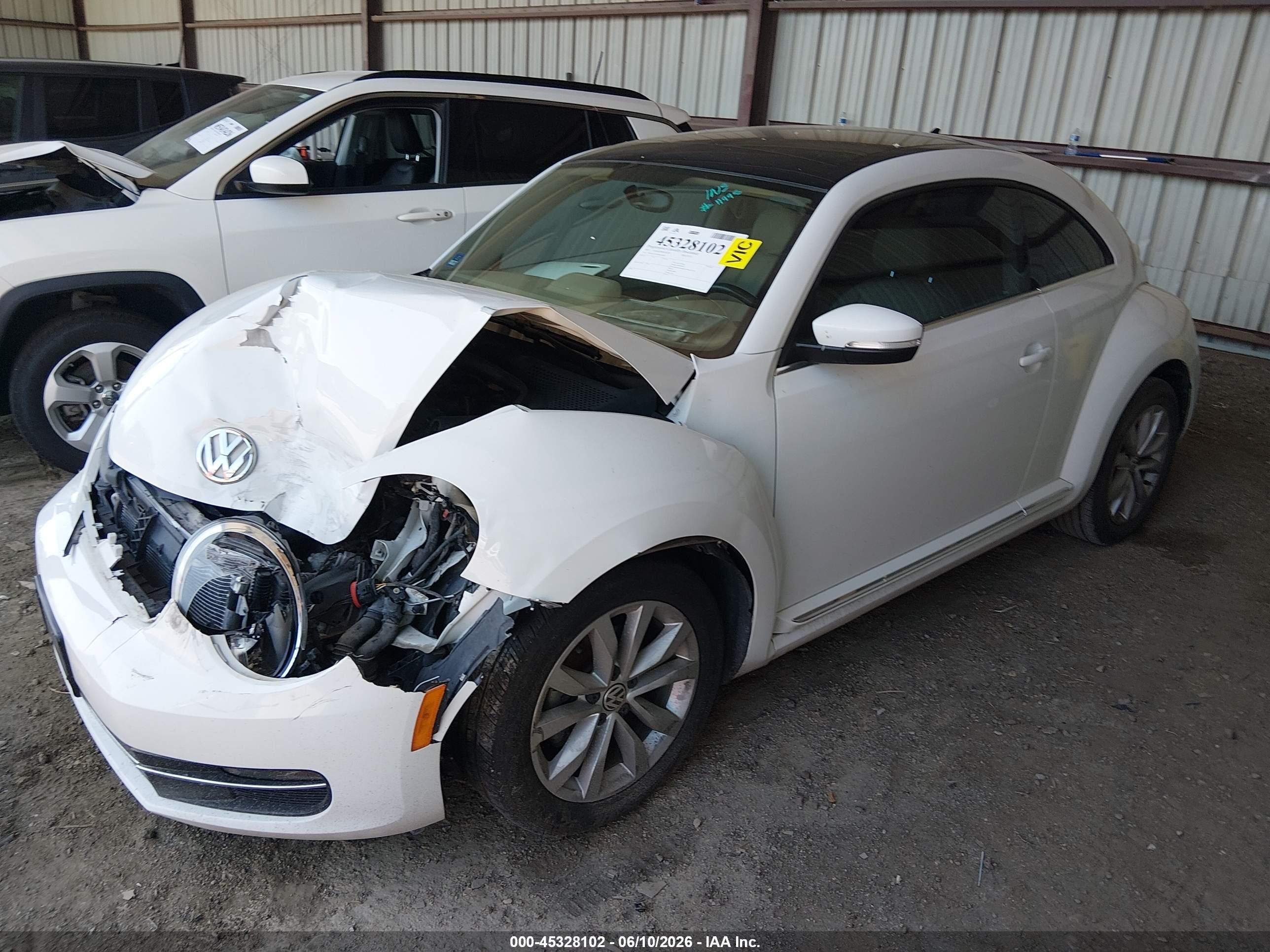 2015 Volkswagen Beetle 2.0l Tdi White vin: 3VWJA7AT0FM636892