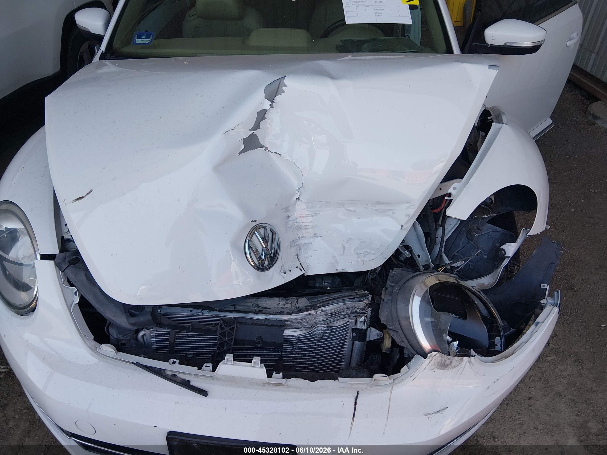 2015 Volkswagen Beetle 2.0l Tdi White vin: 3VWJA7AT0FM636892