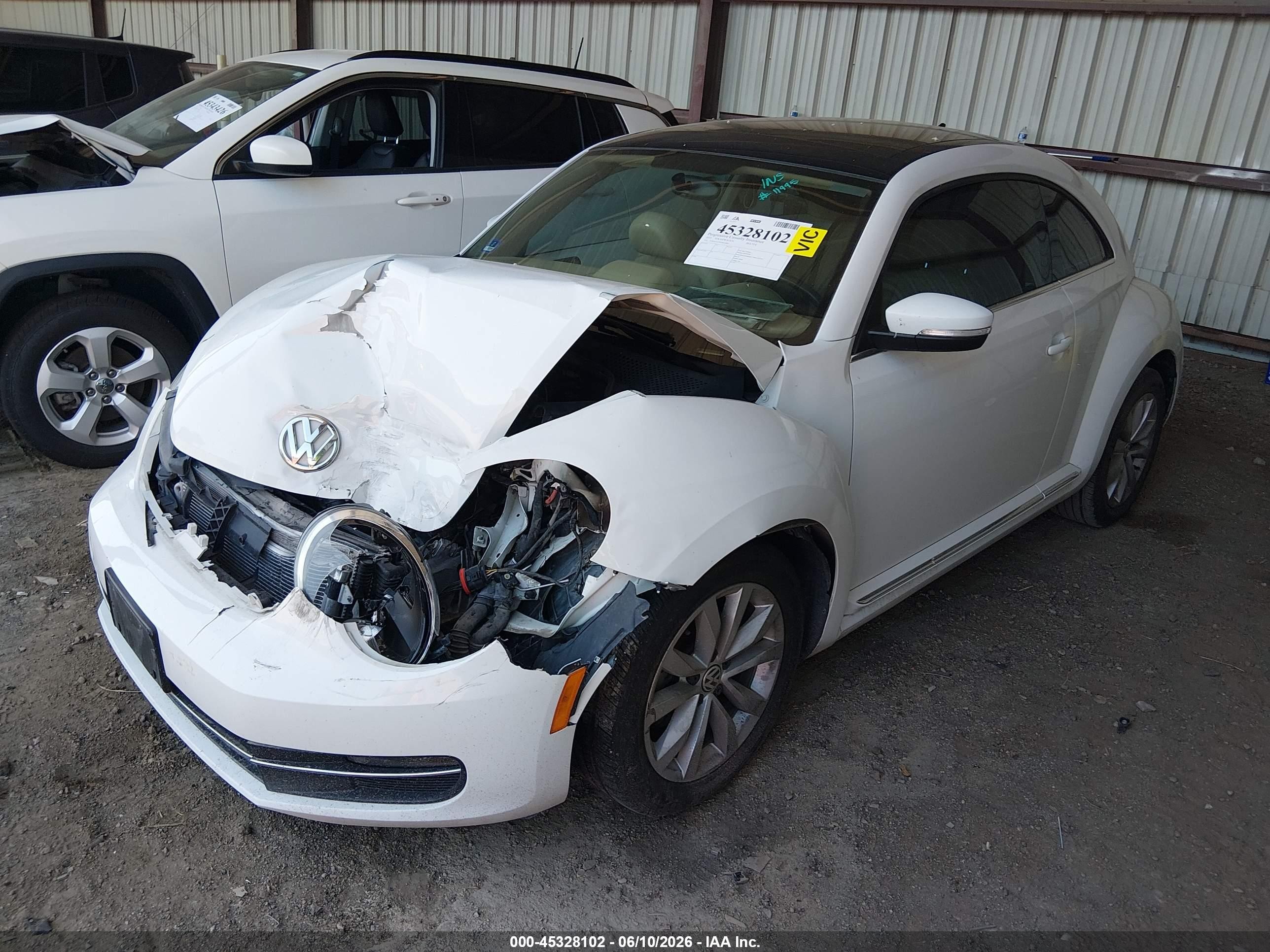 2015 Volkswagen Beetle 2.0l Tdi White vin: 3VWJA7AT0FM636892