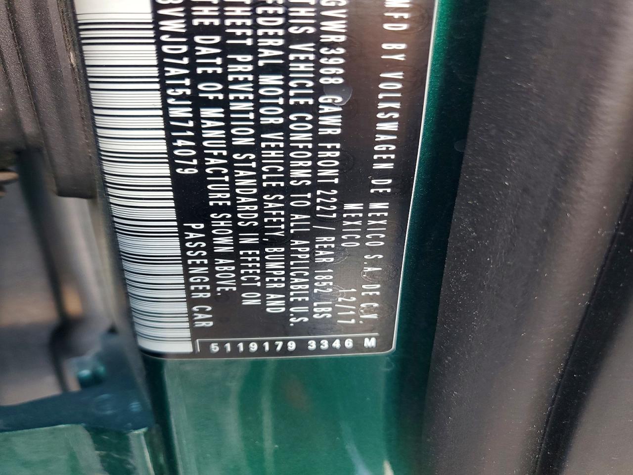 2018 Volkswagen Beetle Se Green vin: 3VWJD7AT5JM714079