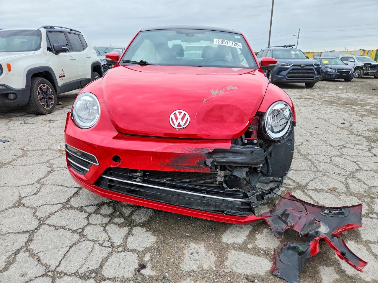 2019 Volkswagen Beetle Se Red vin: 3VWJD7ATXKM719408