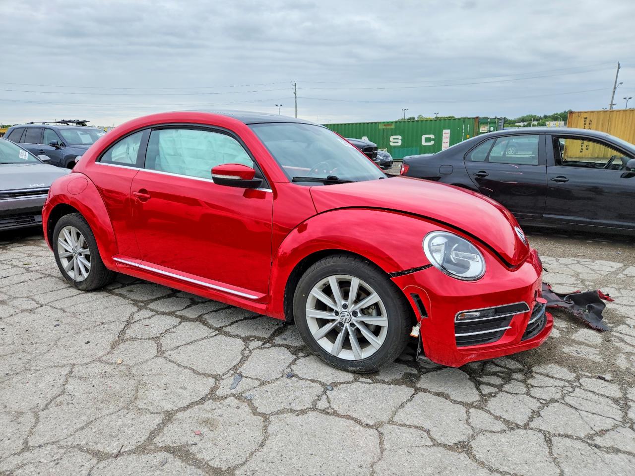 2019 Volkswagen Beetle Se Red vin: 3VWJD7ATXKM719408