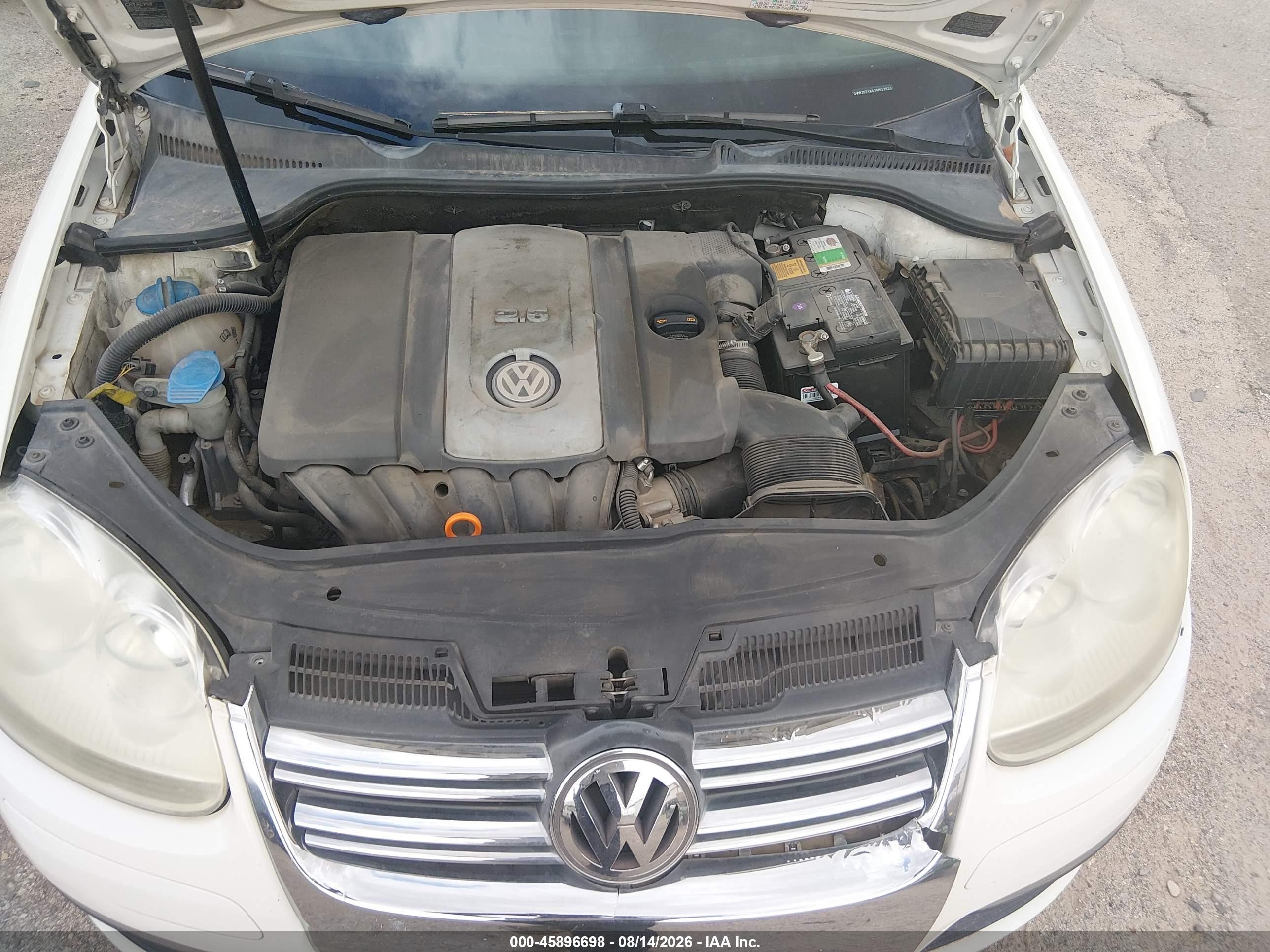 2007 Volkswagen Jetta 2.5 White vin: 3VWJF71K47M027539