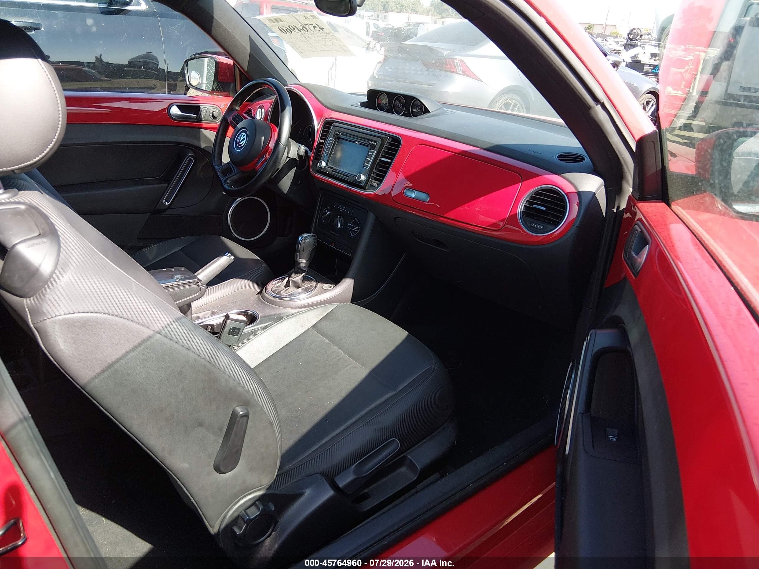 2014 Volkswagen Beetle 2.0l Tdi Red vin: 3VWJL7AT0EM606882