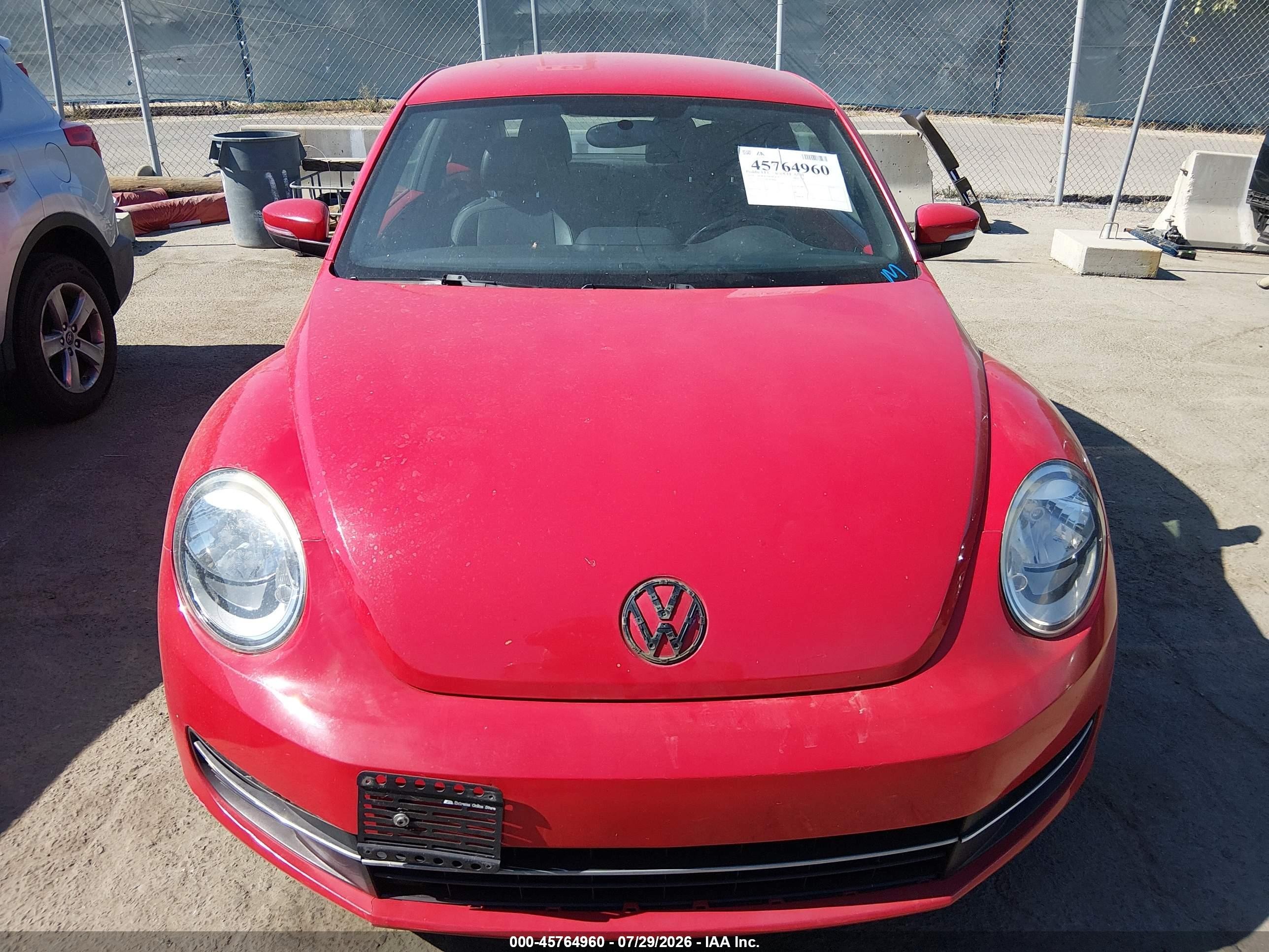 2014 Volkswagen Beetle 2.0l Tdi Red vin: 3VWJL7AT0EM606882