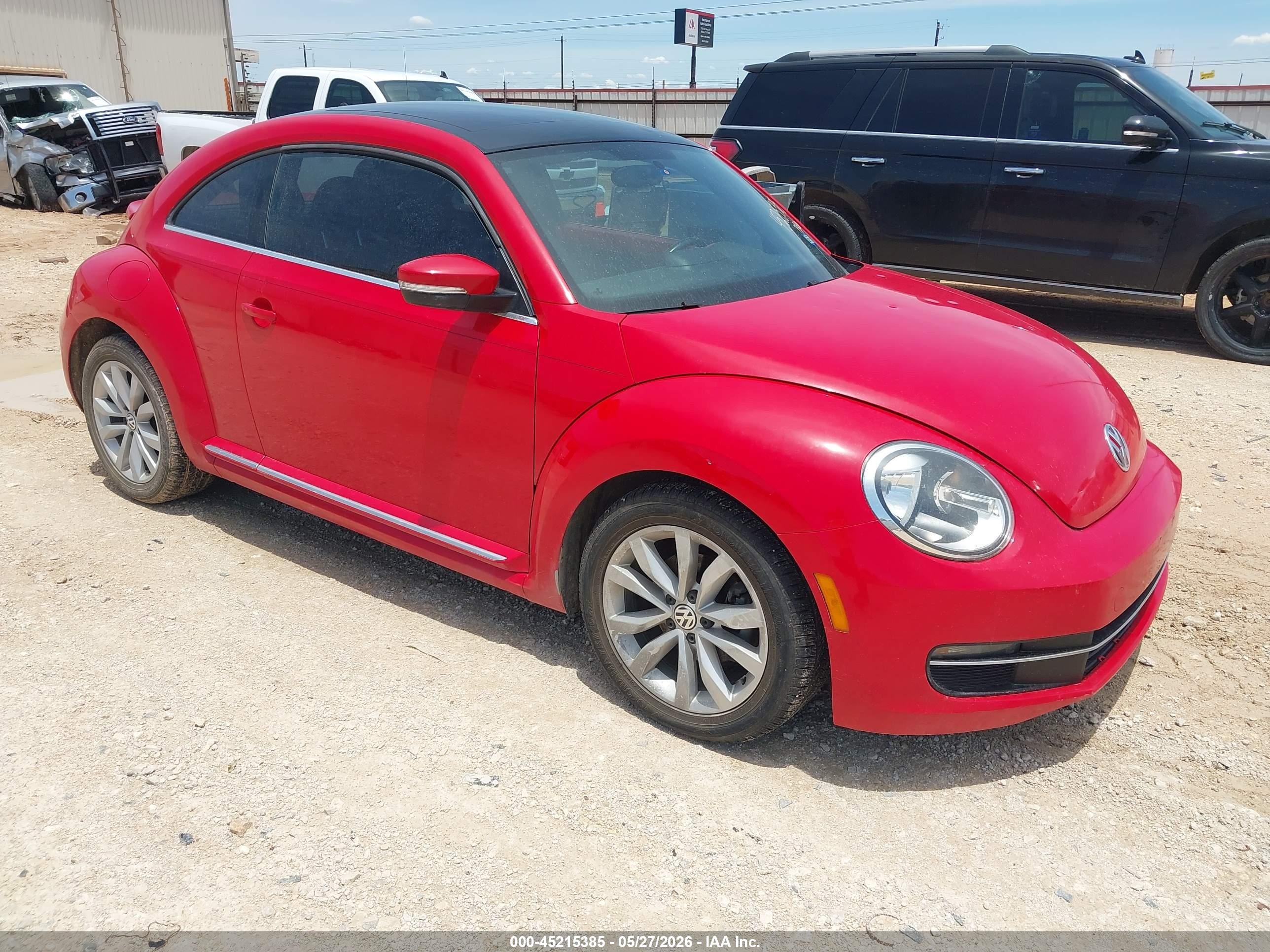 2013 Volkswagen Beetle 2.0l Tdi Red vin: 3VWJL7AT1DM661498