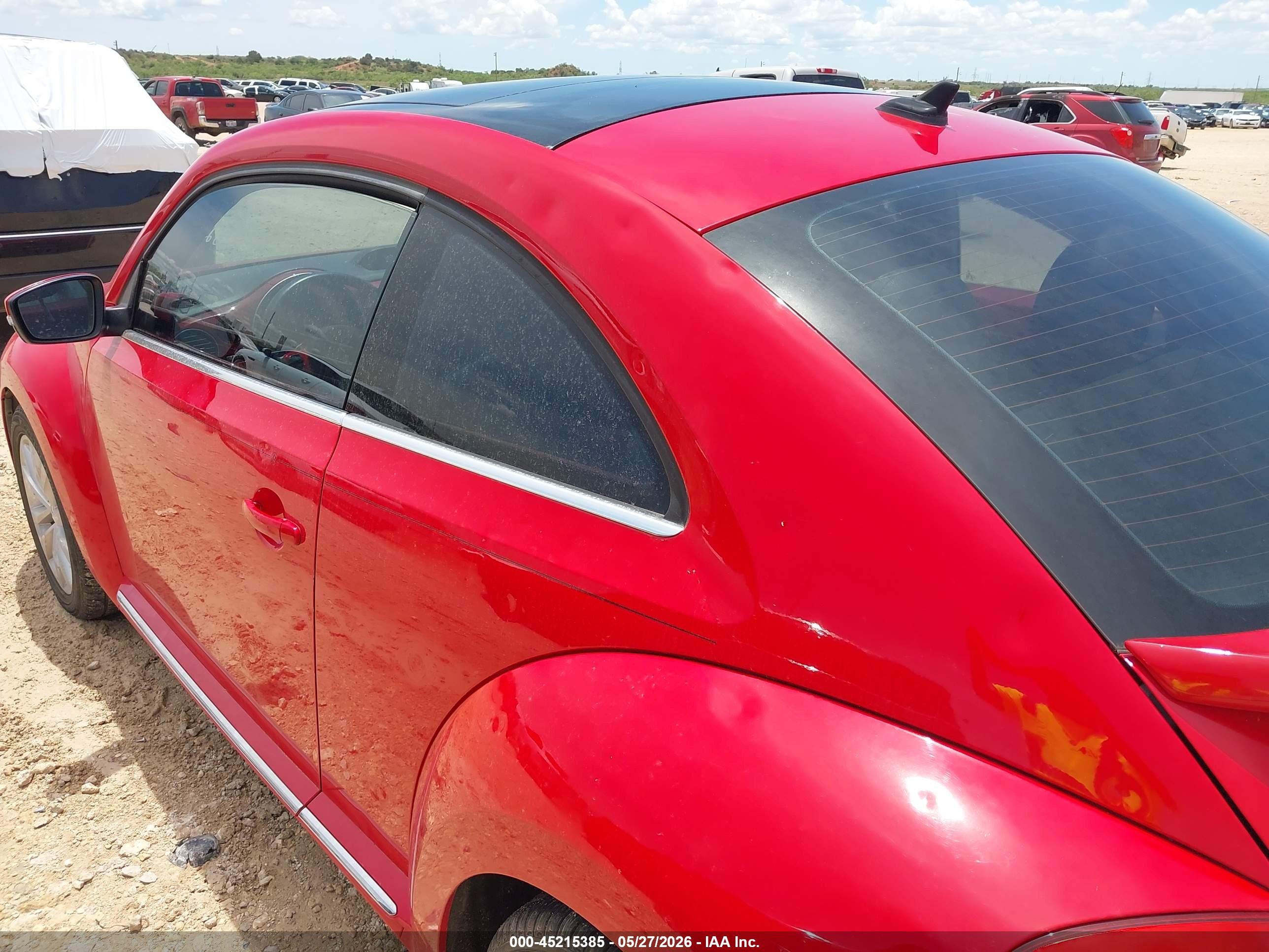 2013 Volkswagen Beetle 2.0l Tdi Red vin: 3VWJL7AT1DM661498