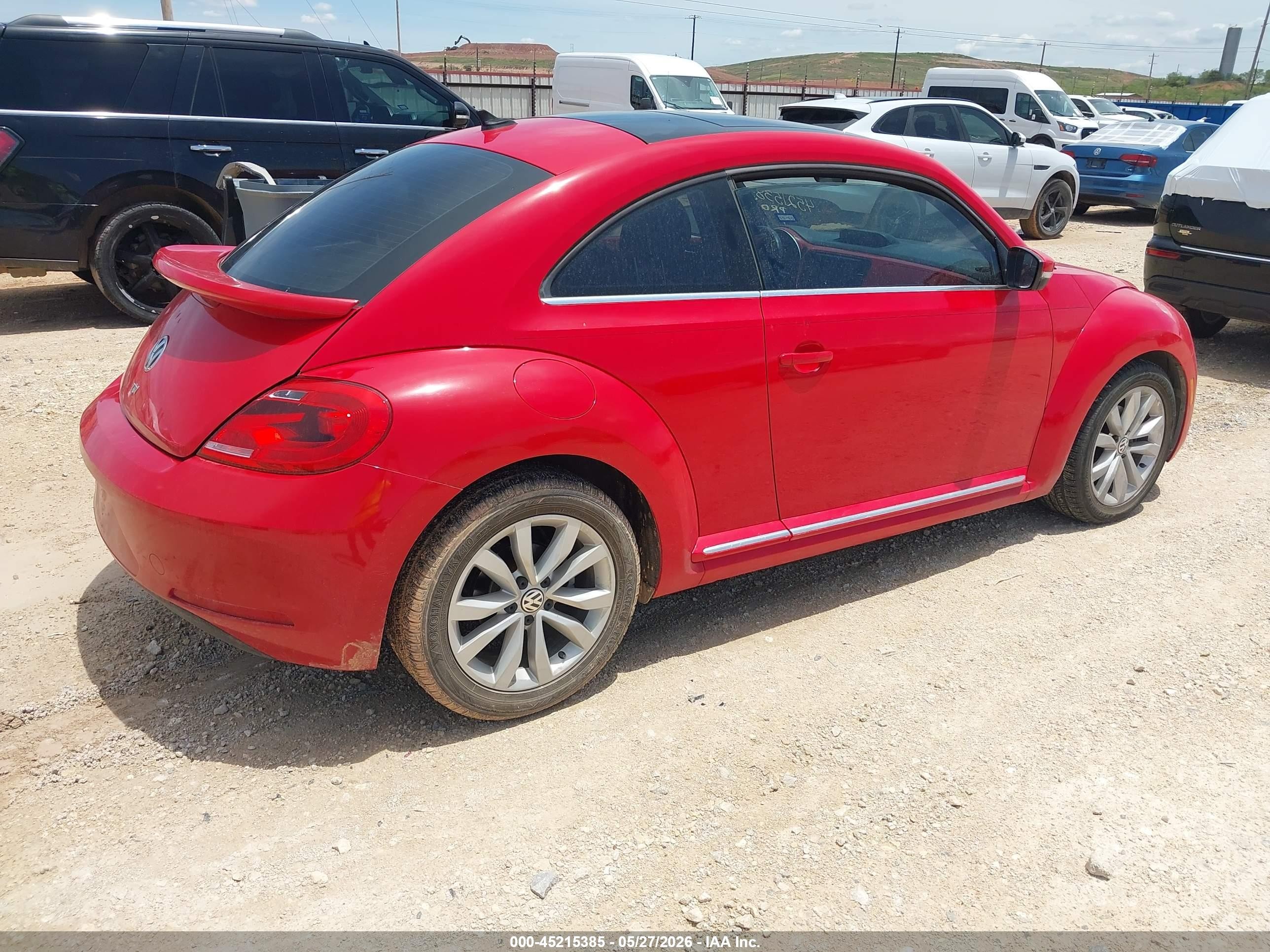 2013 Volkswagen Beetle 2.0l Tdi Red vin: 3VWJL7AT1DM661498