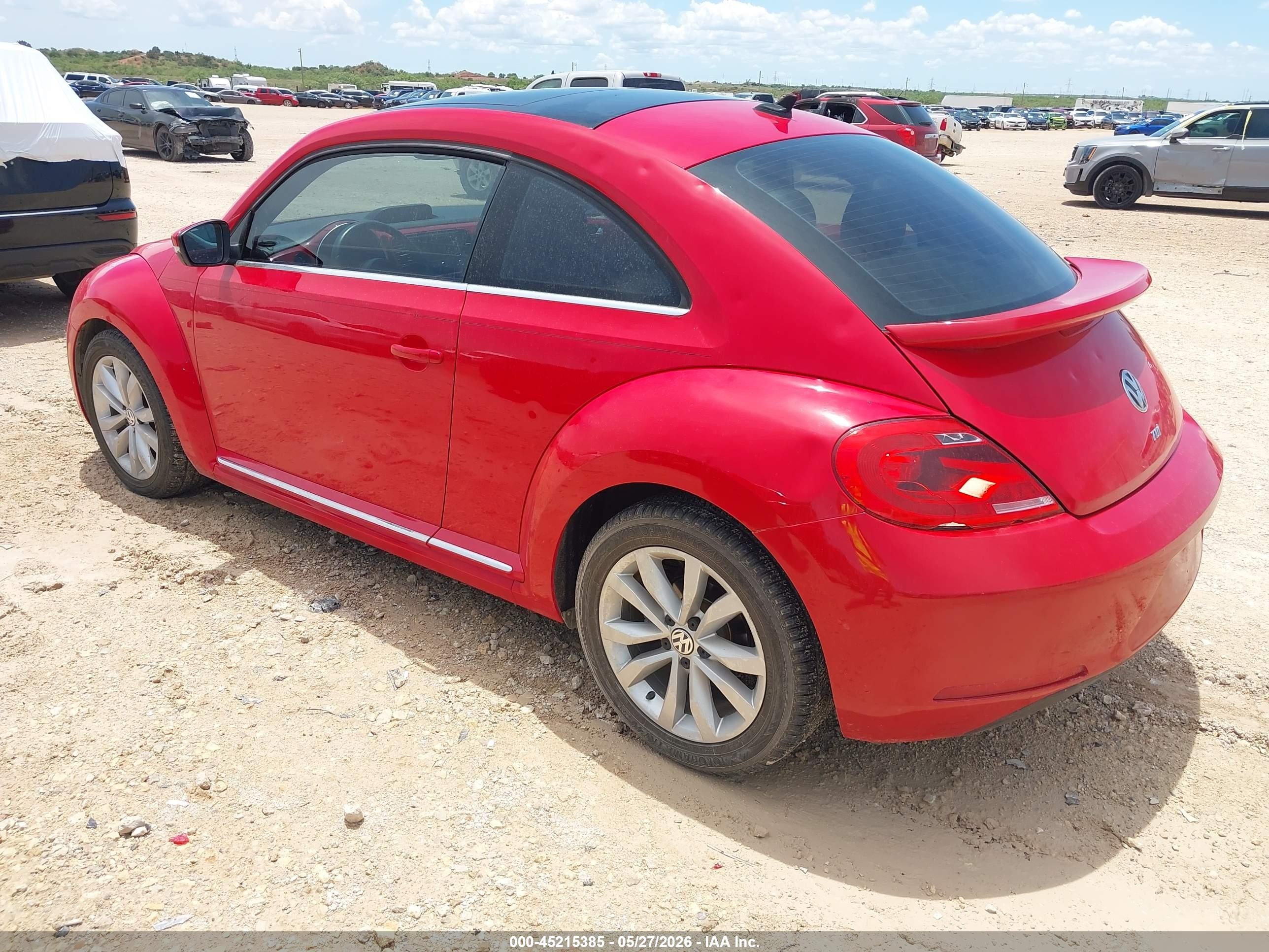 2013 Volkswagen Beetle 2.0l Tdi Red vin: 3VWJL7AT1DM661498