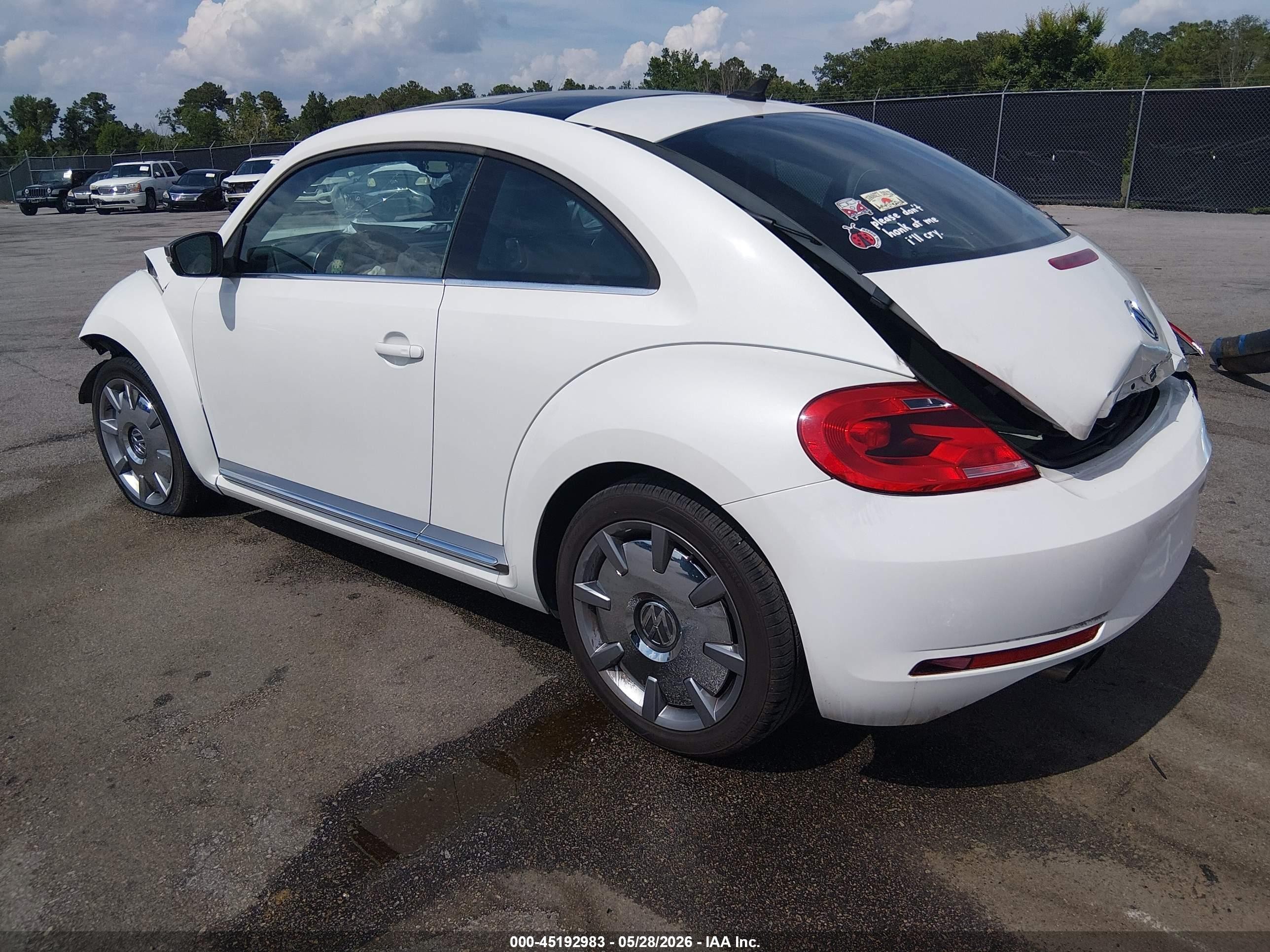 2014 Volkswagen Beetle 2.0l Tdi White vin: 3VWJL7AT1EM650194