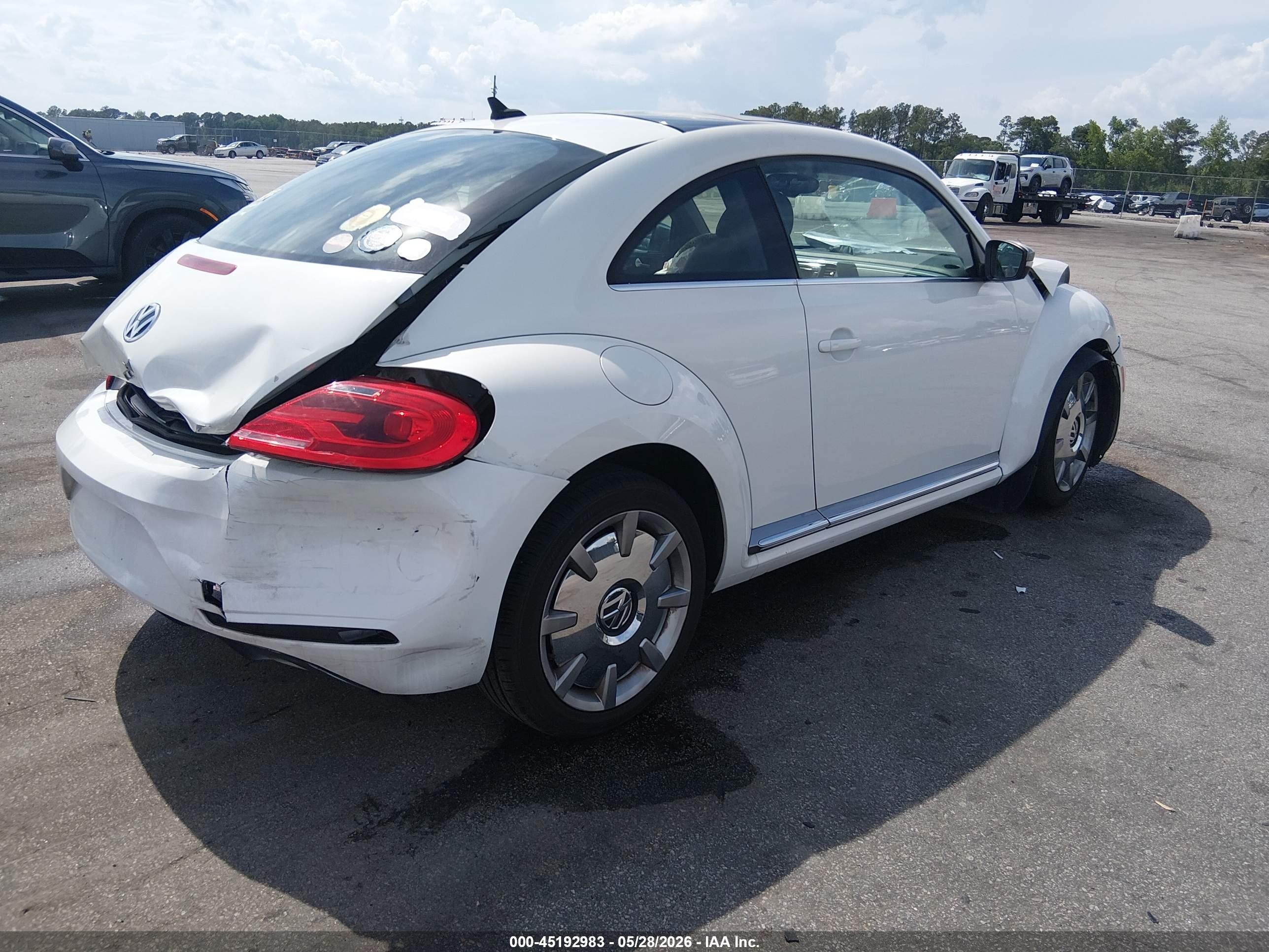 2014 Volkswagen Beetle 2.0l Tdi White vin: 3VWJL7AT1EM650194