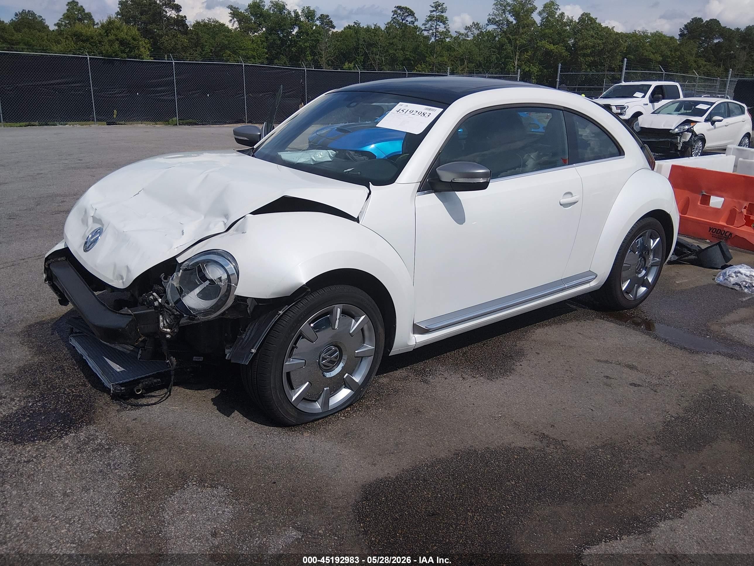 2014 Volkswagen Beetle 2.0l Tdi White vin: 3VWJL7AT1EM650194
