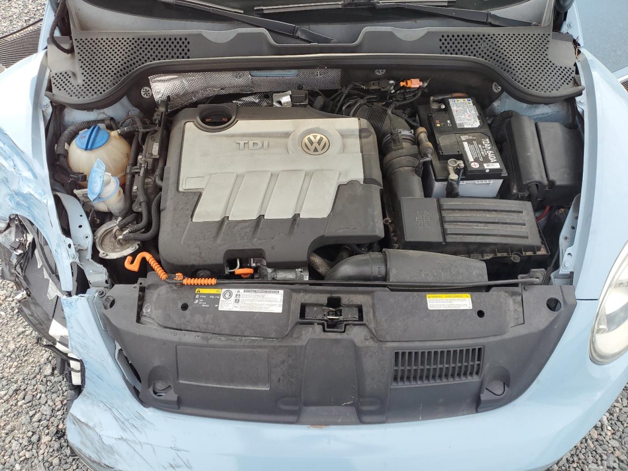 2013 Volkswagen Beetle Blue vin: 3VWJL7AT2DM654382