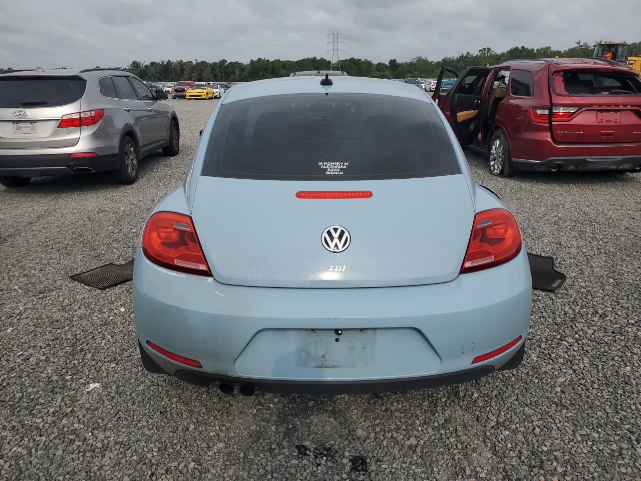 2013 Volkswagen Beetle Blue vin: 3VWJL7AT2DM654382
