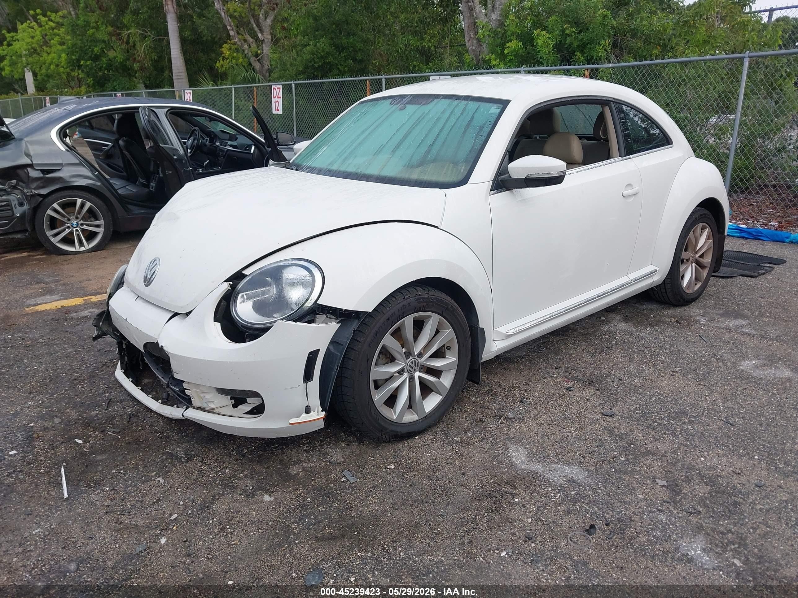 2014 Volkswagen Beetle 2.0l Tdi White vin: 3VWJL7AT4EM600566