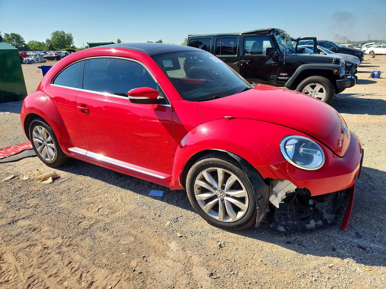 2013 Volkswagen Beetle Red vin: 3VWJL7AT7DM675339