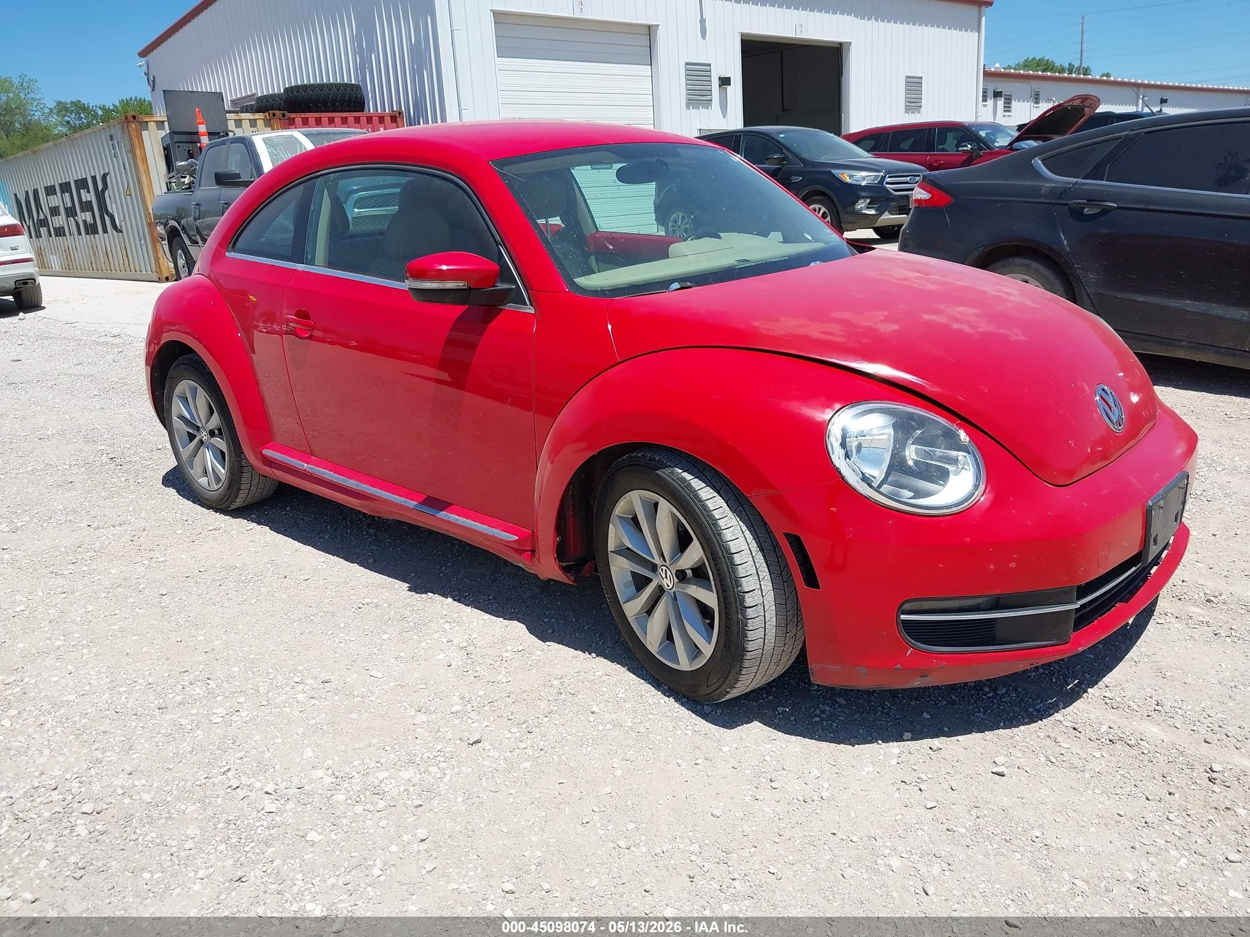 2013 Volkswagen Beetle 2.0l Tdi Red vin: 3VWJL7ATXDM670054