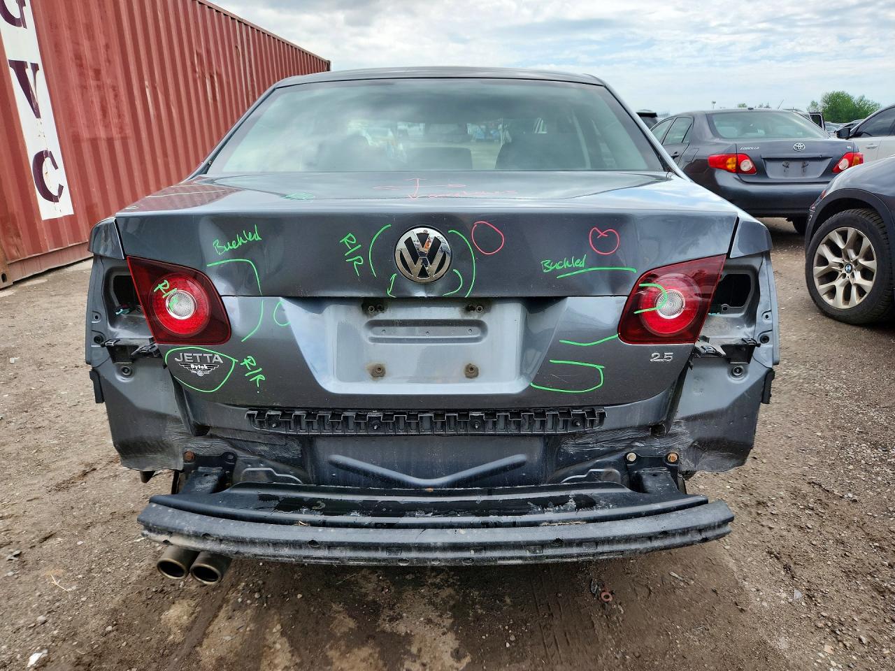 2008 Volkswagen Jetta 2.5l Gray vin: 3VWJM31K78M017751