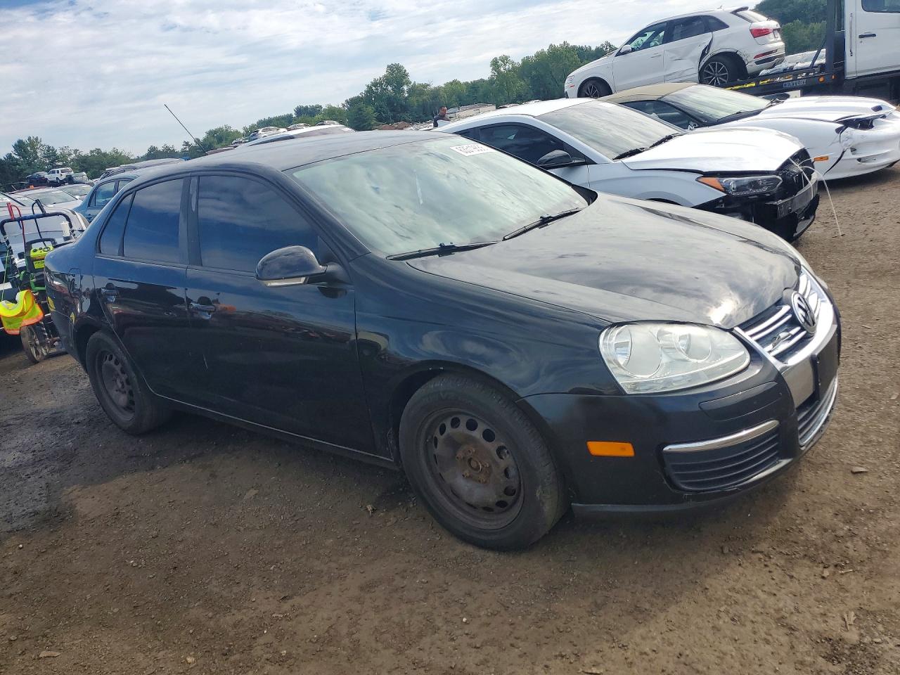 2009 Volkswagen Jetta S Black vin: 3VWJM71K19M004812