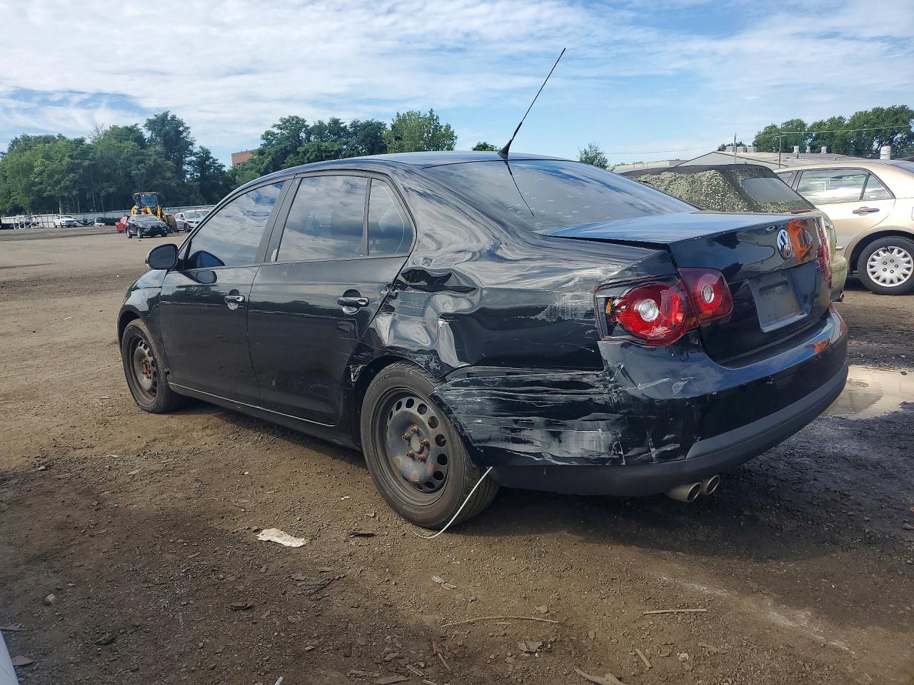 2009 Volkswagen Jetta S Black vin: 3VWJM71K19M004812